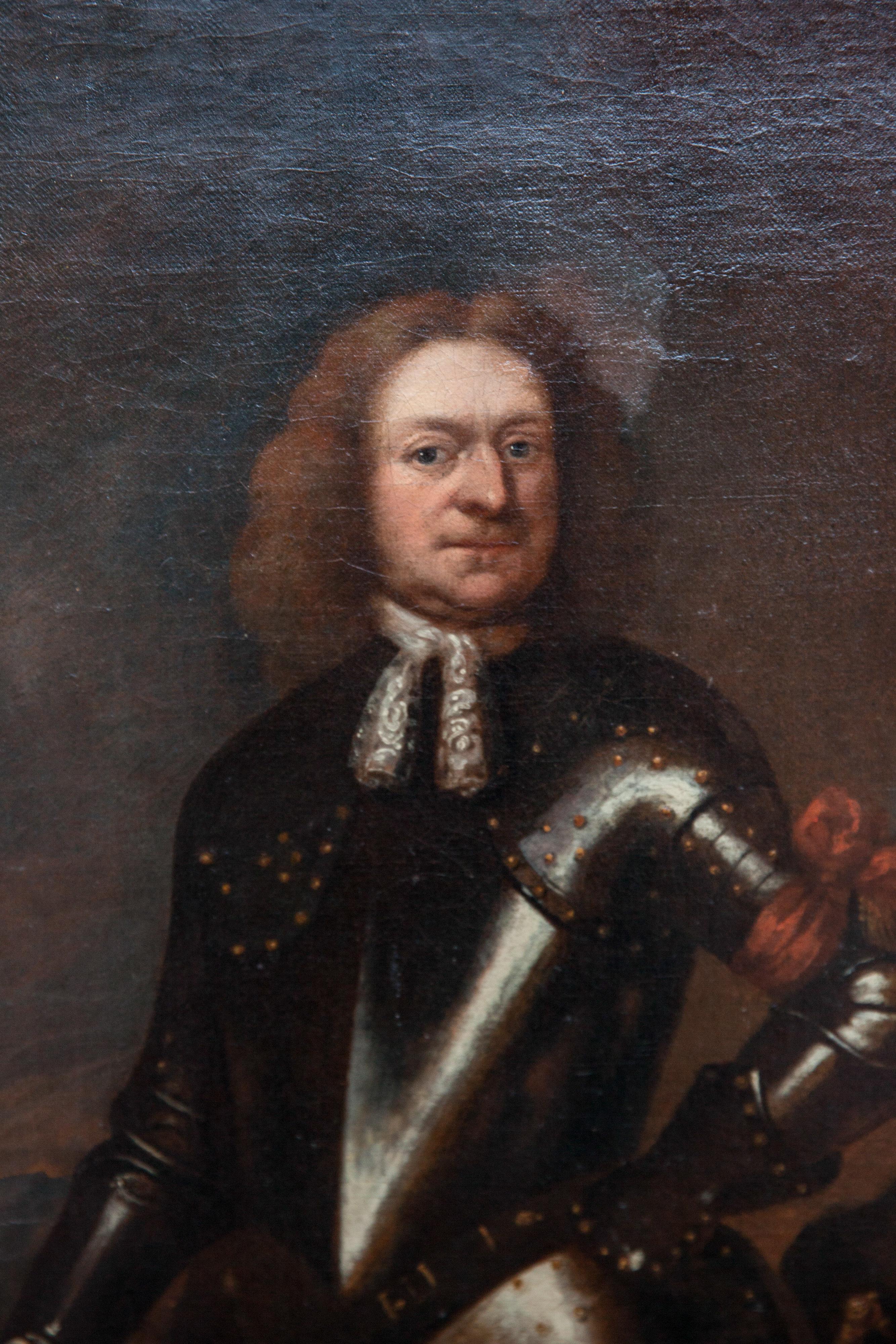 Portrait de Raimondo di Montecuccoli en armure avec un bâton de maréchal. Vers 1660 en vente 9