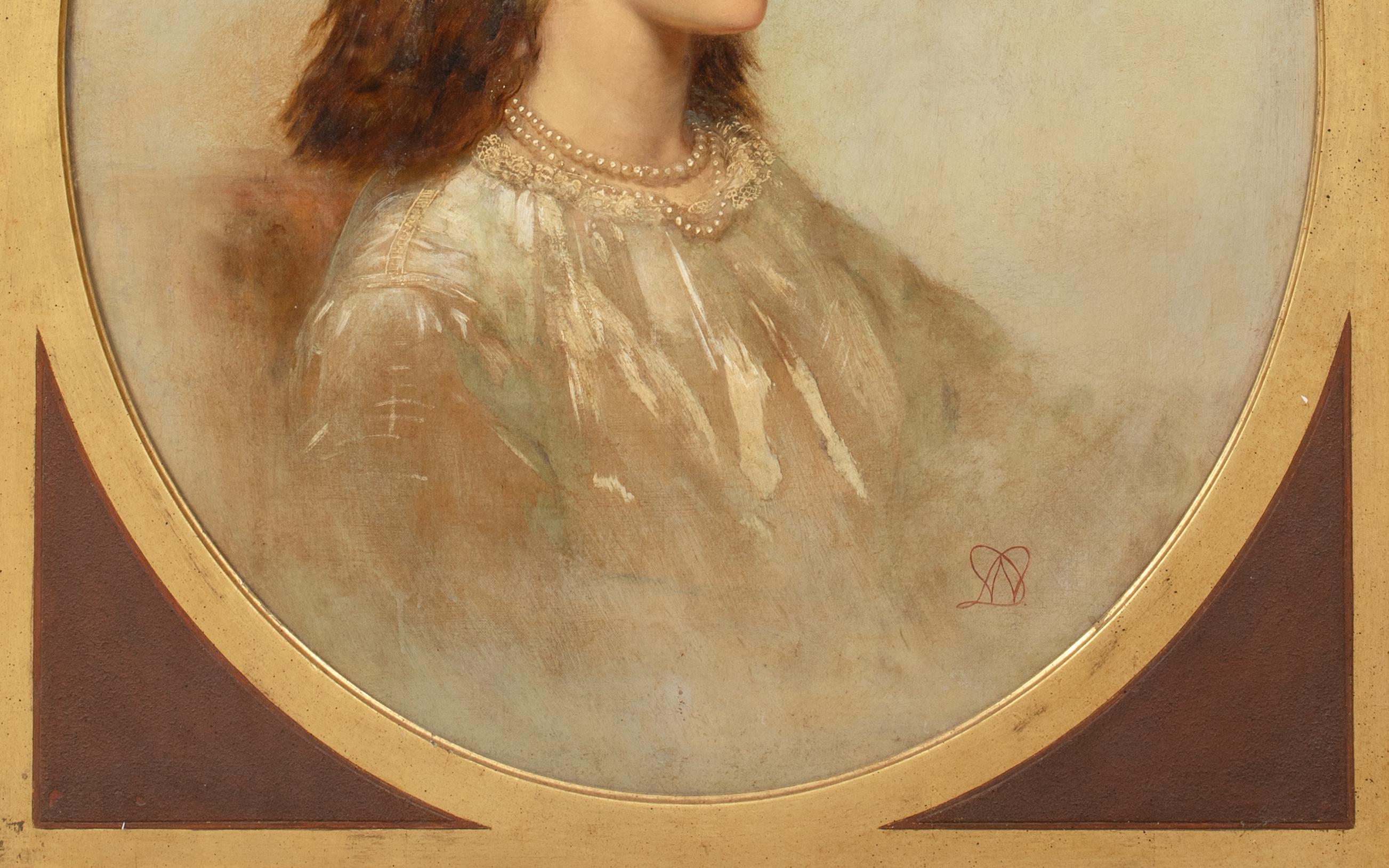 Portrait of Rebecca Solomon, 19th Century  - William Morris - signed For Sale 7