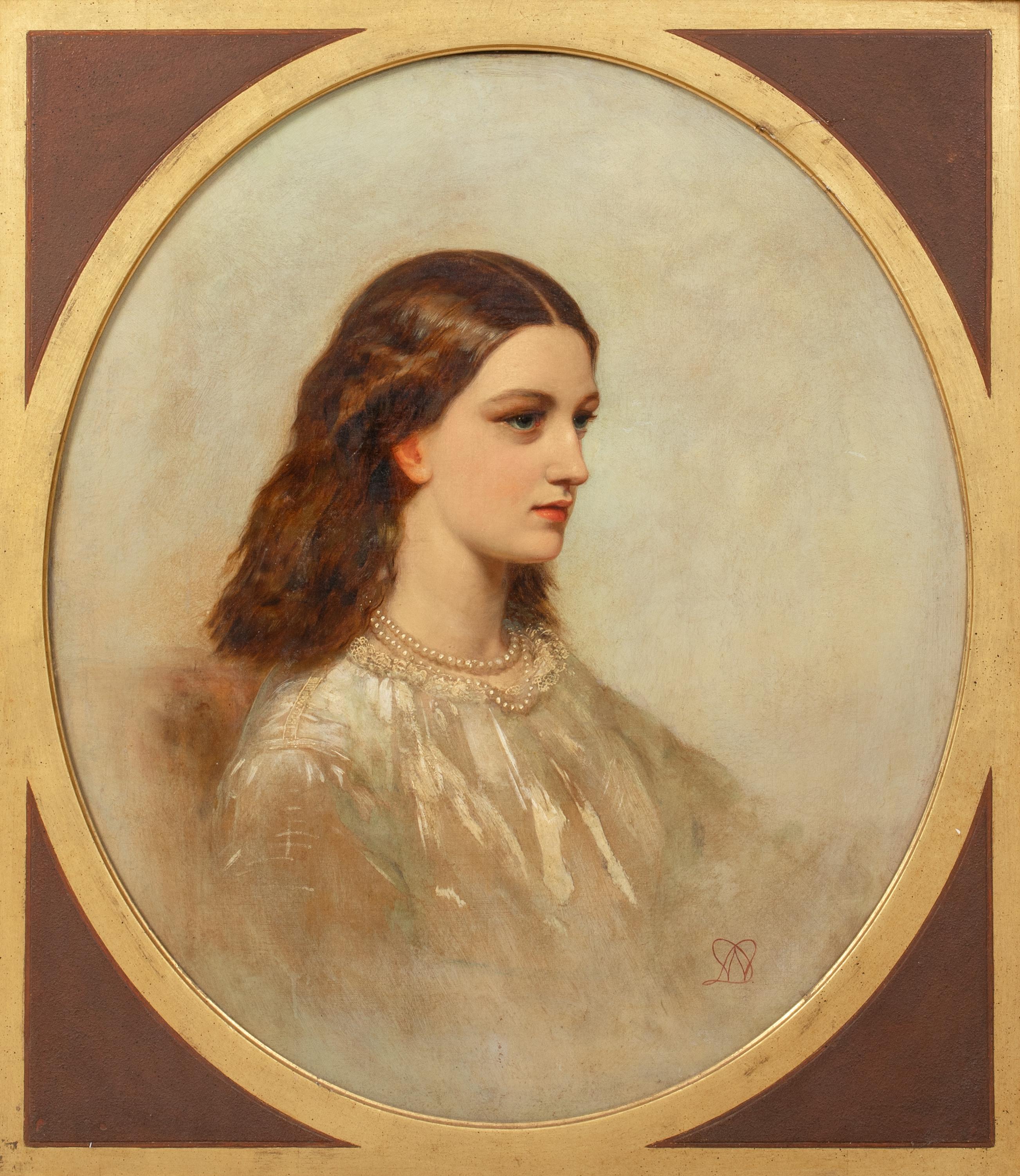 Portrait of Rebecca Solomon, 19th Century

monogrammed WM - attributed to (1834-1896)

Large 19th century portrait of a lady, Rebecca Solomon, oil on canvas attributed to William Morris. Excellent quality and condition oval study of the young lady