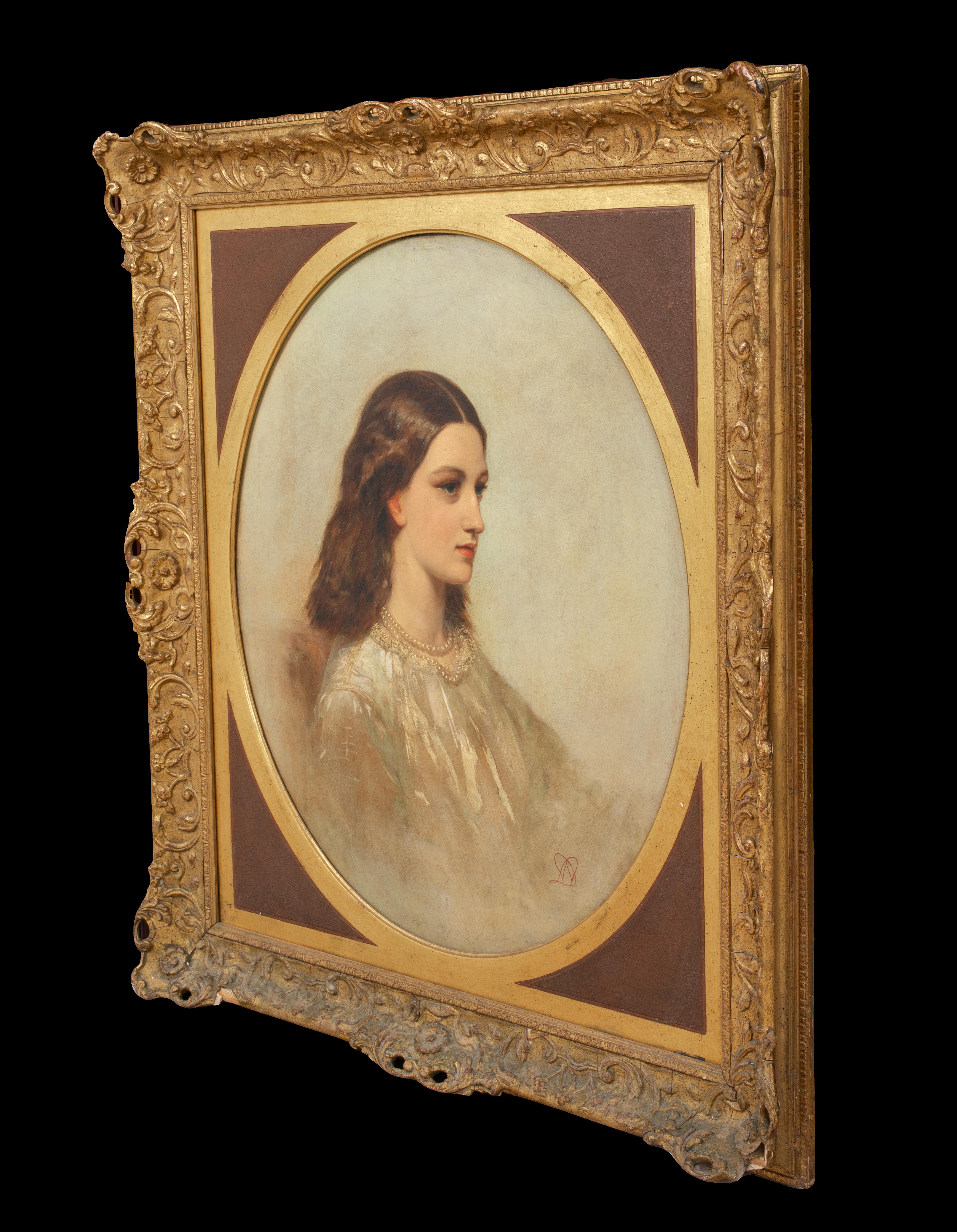 Portrait of Rebecca Solomon, 19th Century  - William Morris - signed For Sale 5