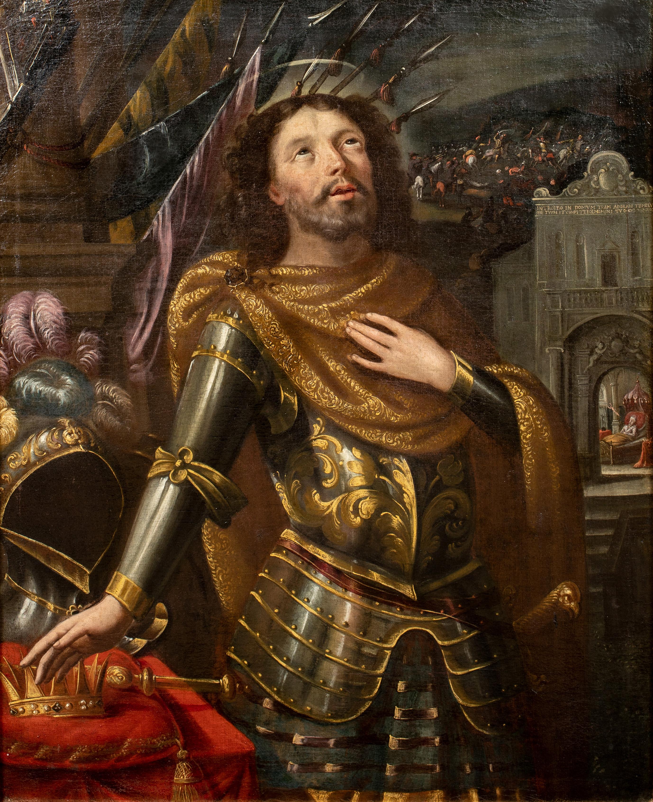 Unknown Portrait Painting - Portrait Of Saint Louis IX, King of France (1214-1270), 16th Century
