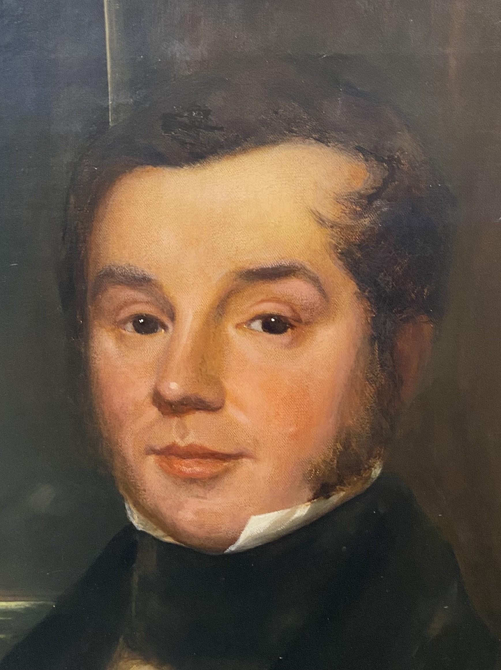 Porträt von Schiffs Kapitän George Buckman (Schwarz), Portrait Painting, von Unknown