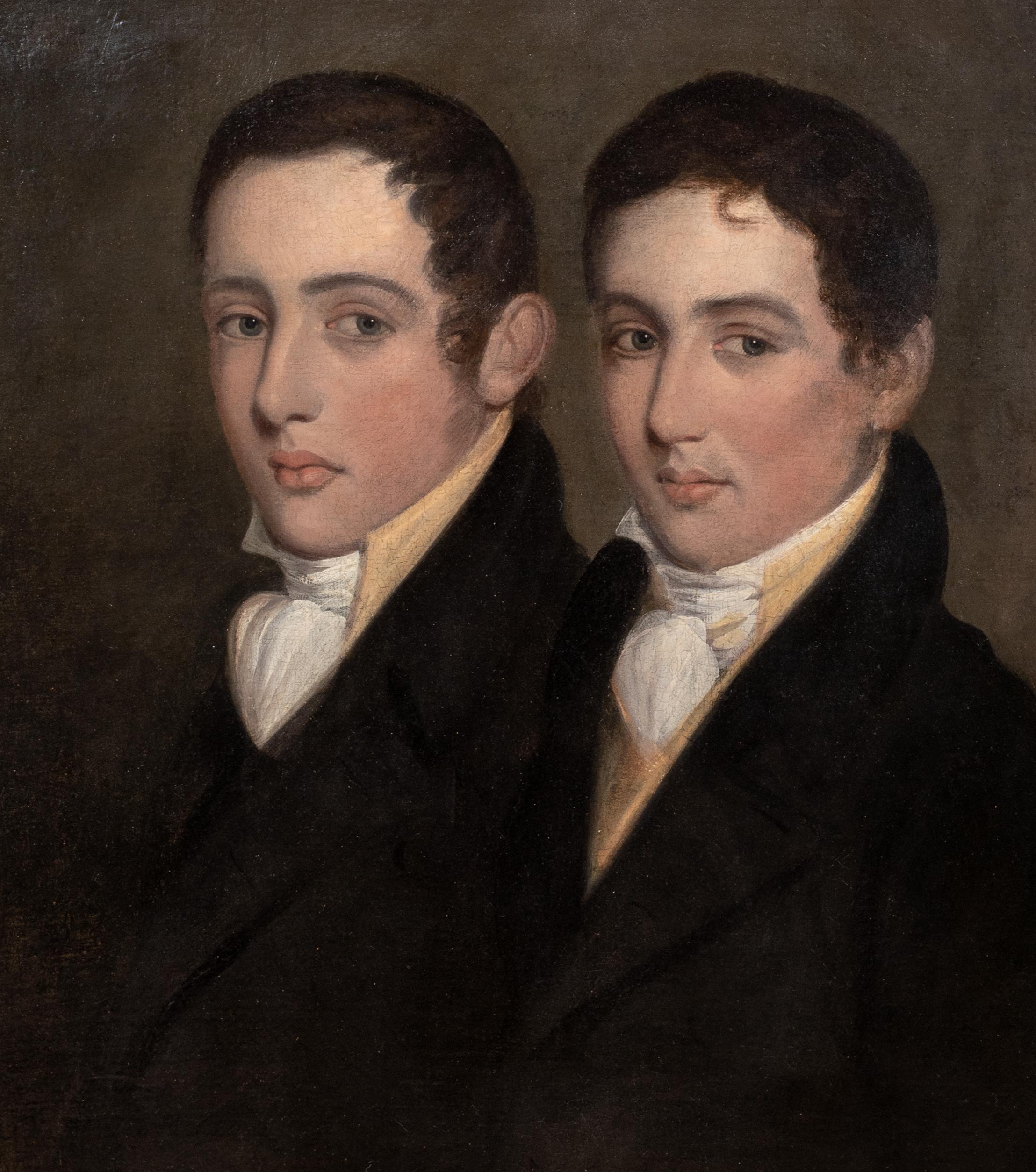 Portrait Of Siamese Twins, circa 1810 English Regency School For Sale 1