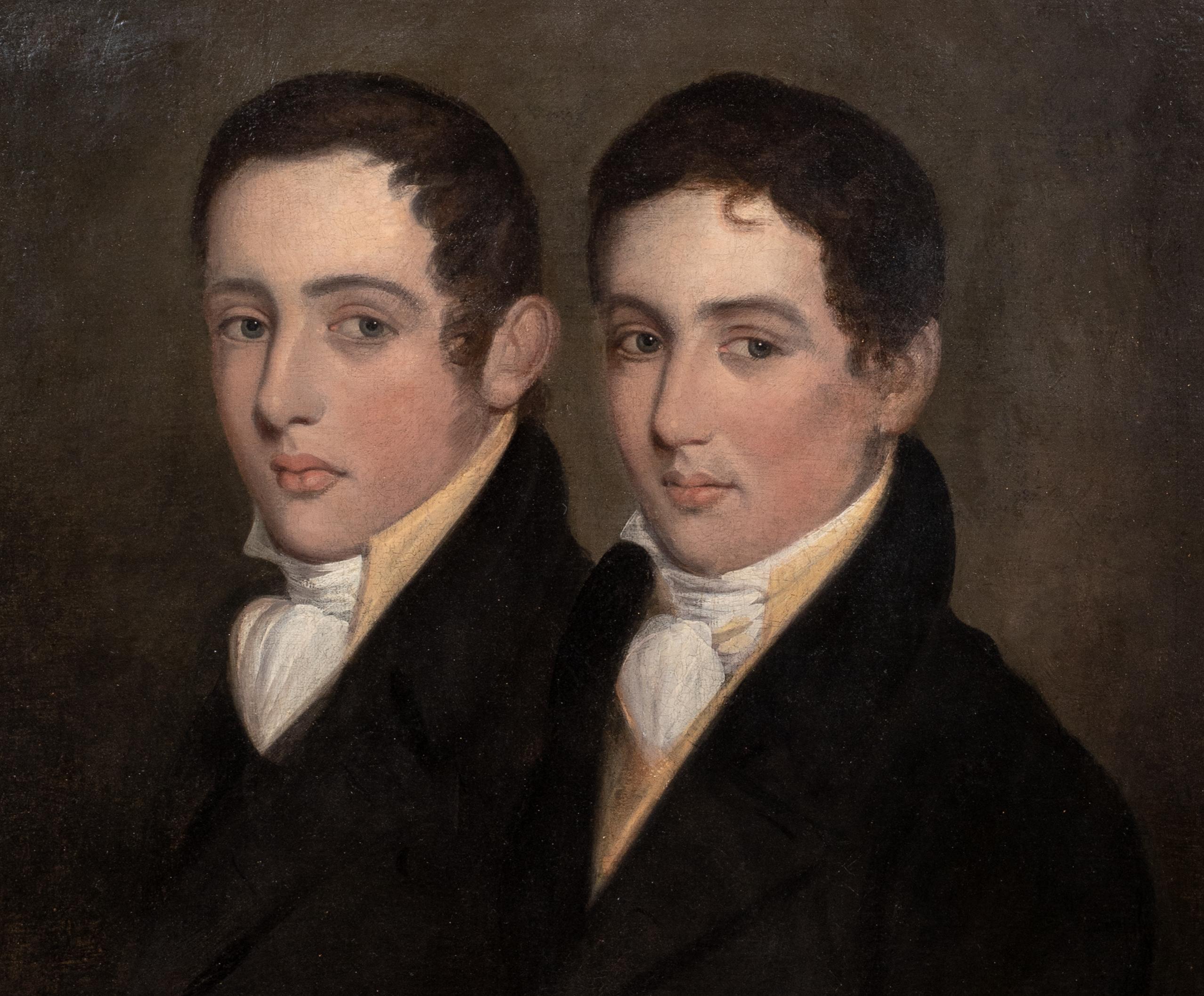 Portrait Of Siamese Twins, circa 1810 English Regency School For Sale 3