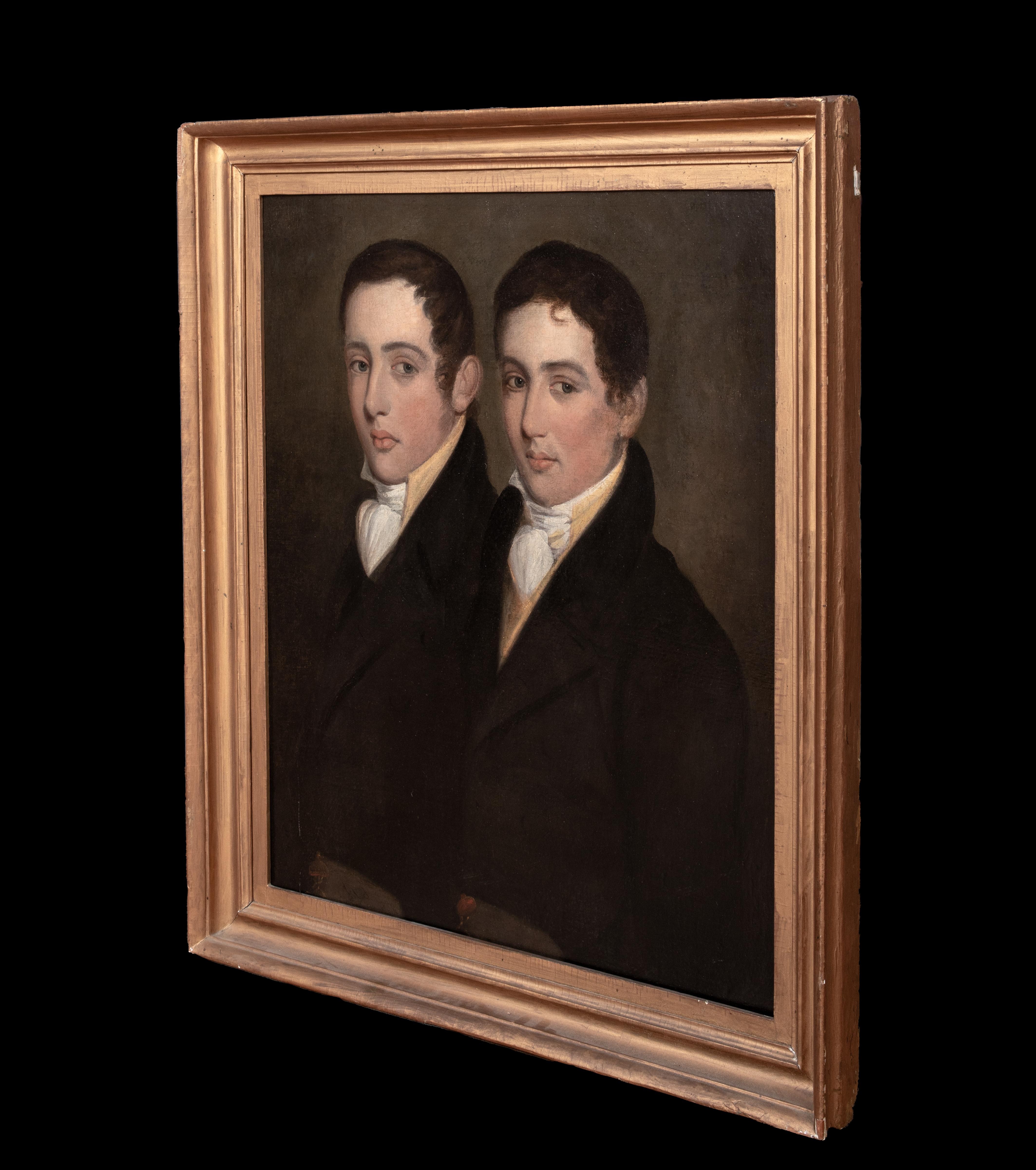Portrait Of Siamese Twins, circa 1810 English Regency School For Sale 4