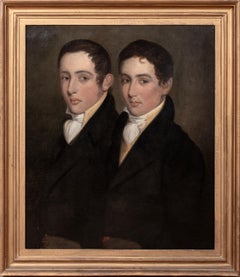 Portrait Of Siamese Twins, circa 1810 English Regency School