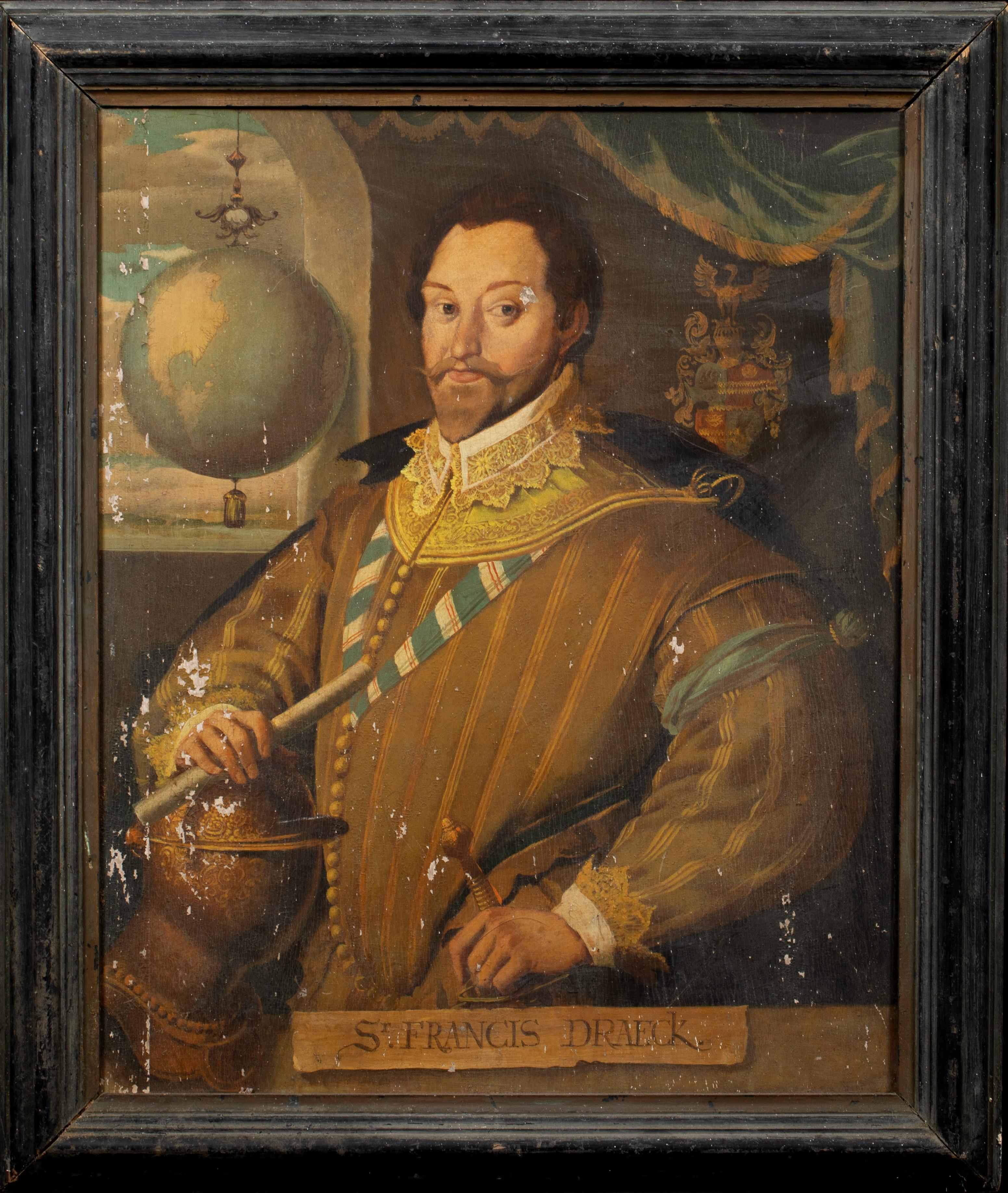 Unknown Portrait Painting - Portrait Of Sir Francis Drake (1540-1596)