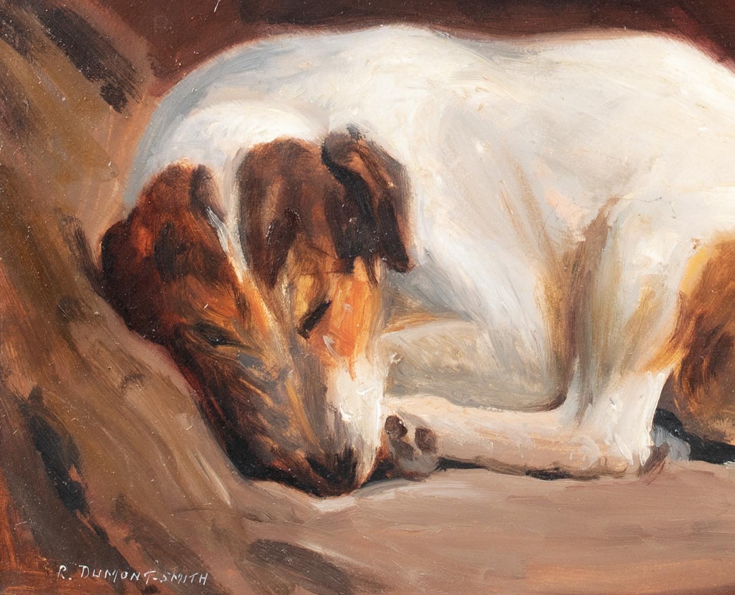 Portrait Of  Sleeping Jack Russell Terrier, circa 1900  by Robert Dumont Smith   2