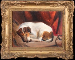 Portrait Of  Sleeping Jack Russell Terrier, circa 1900  by Robert Dumont Smith  