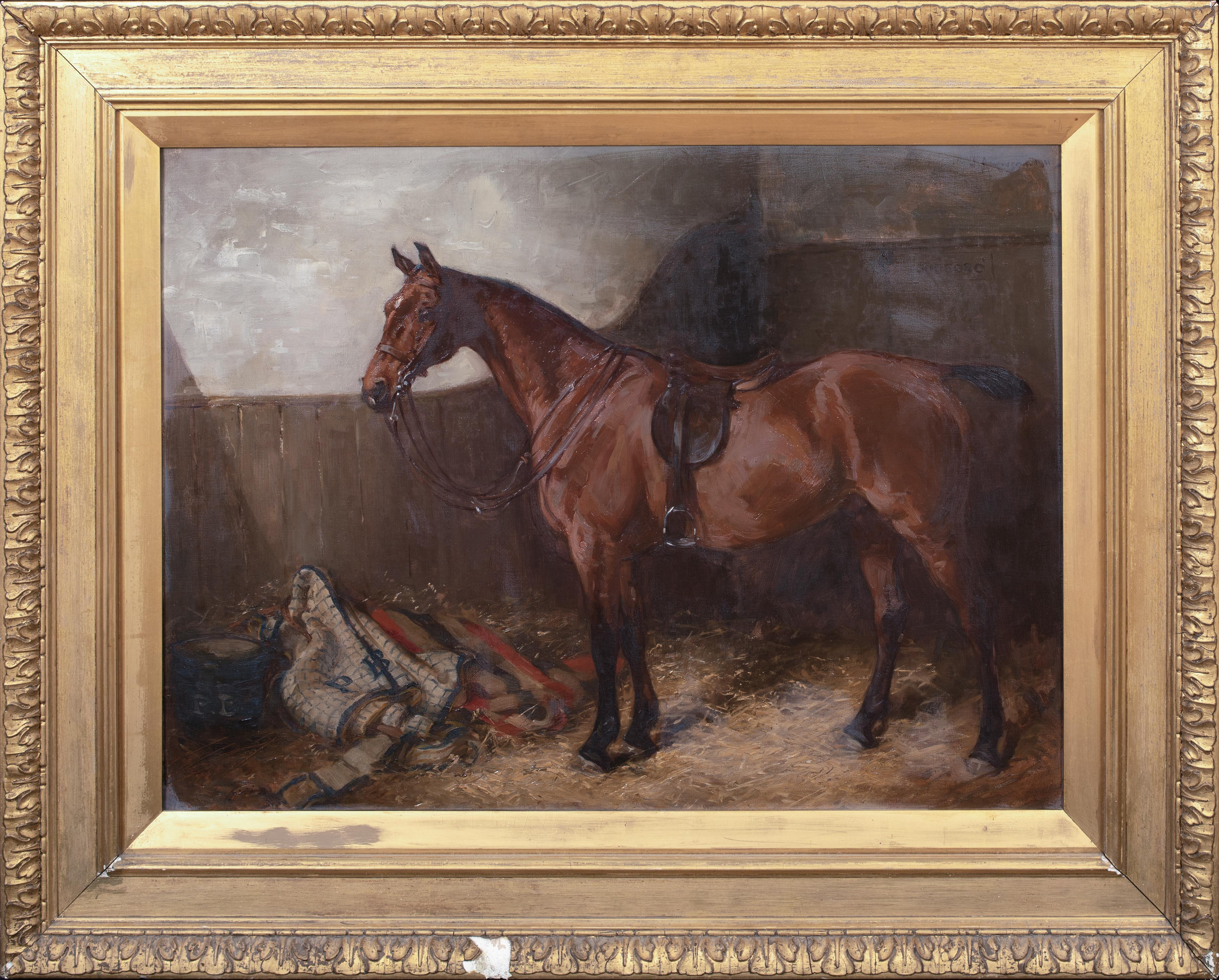 Unknown Portrait Painting - Portrait Of "Sudboro" A Bay Hunter, 19th Century  by JOHN ATKINSON (1863-1924)