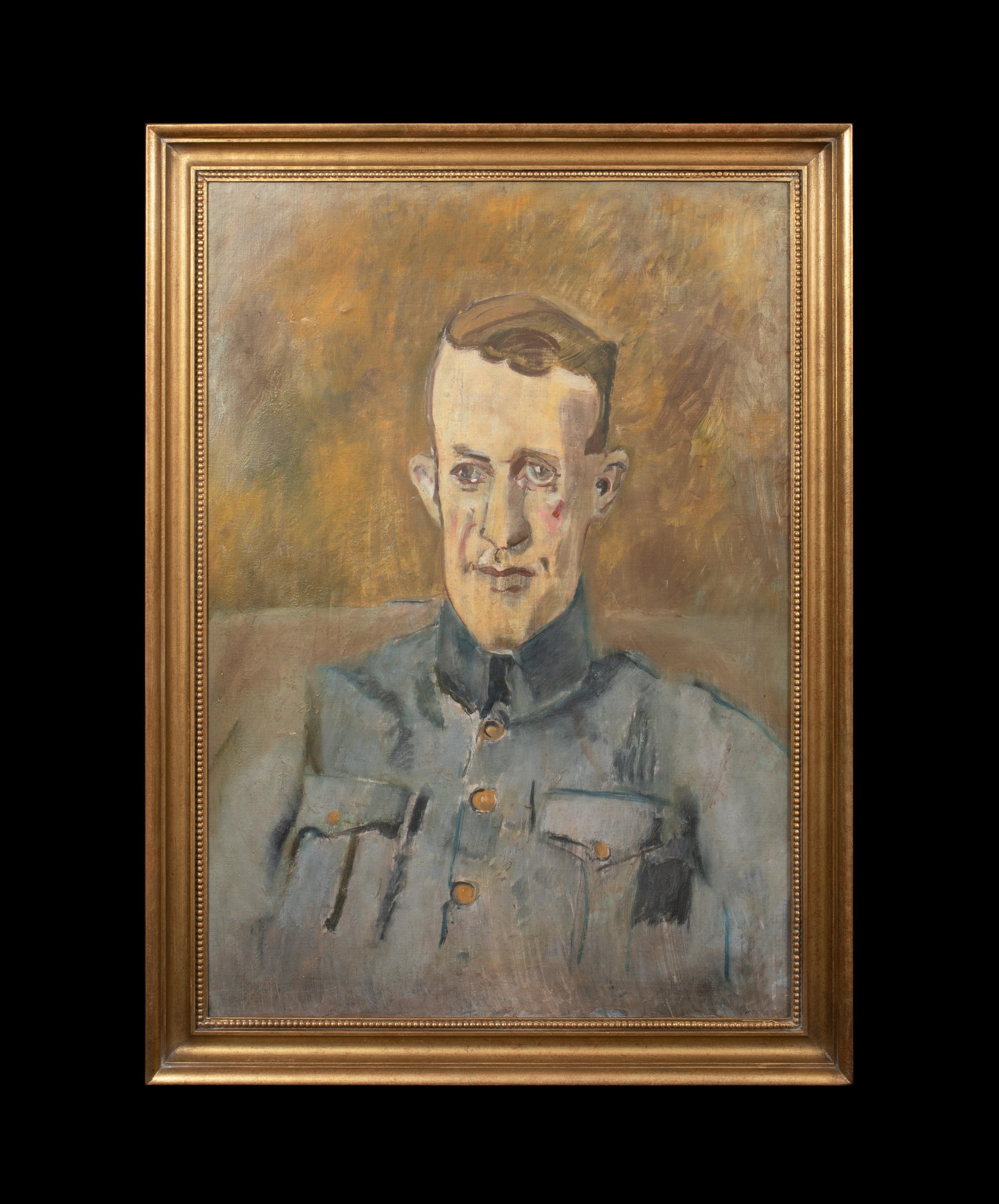 Portrait of T. E. Lawrence (1888-1935), painted circa 1929 - Brown Portrait Painting by Unknown