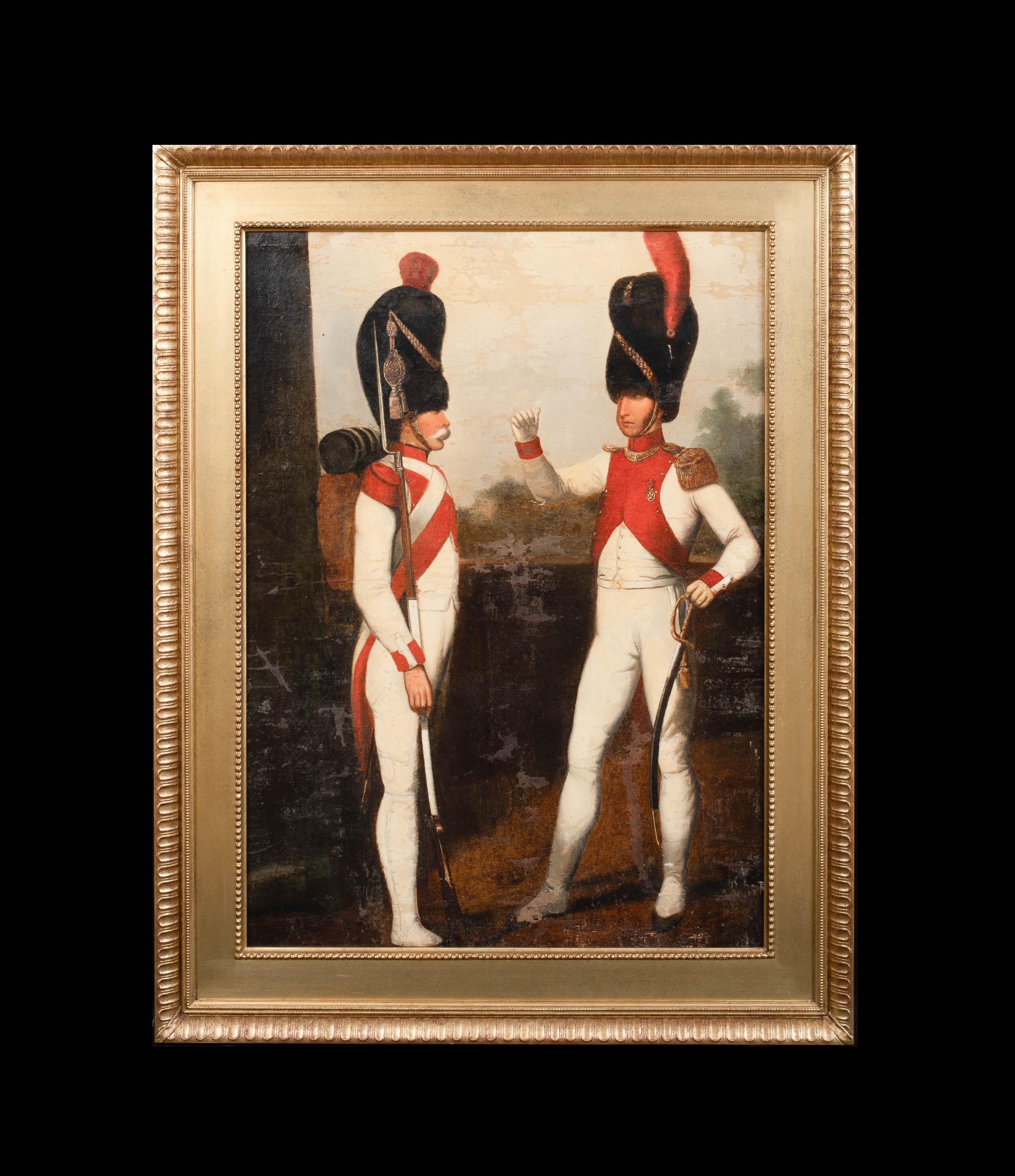 Portrait du régiment de Grenade à 3 pieds, garde impériale de Napoléon - Painting de Unknown