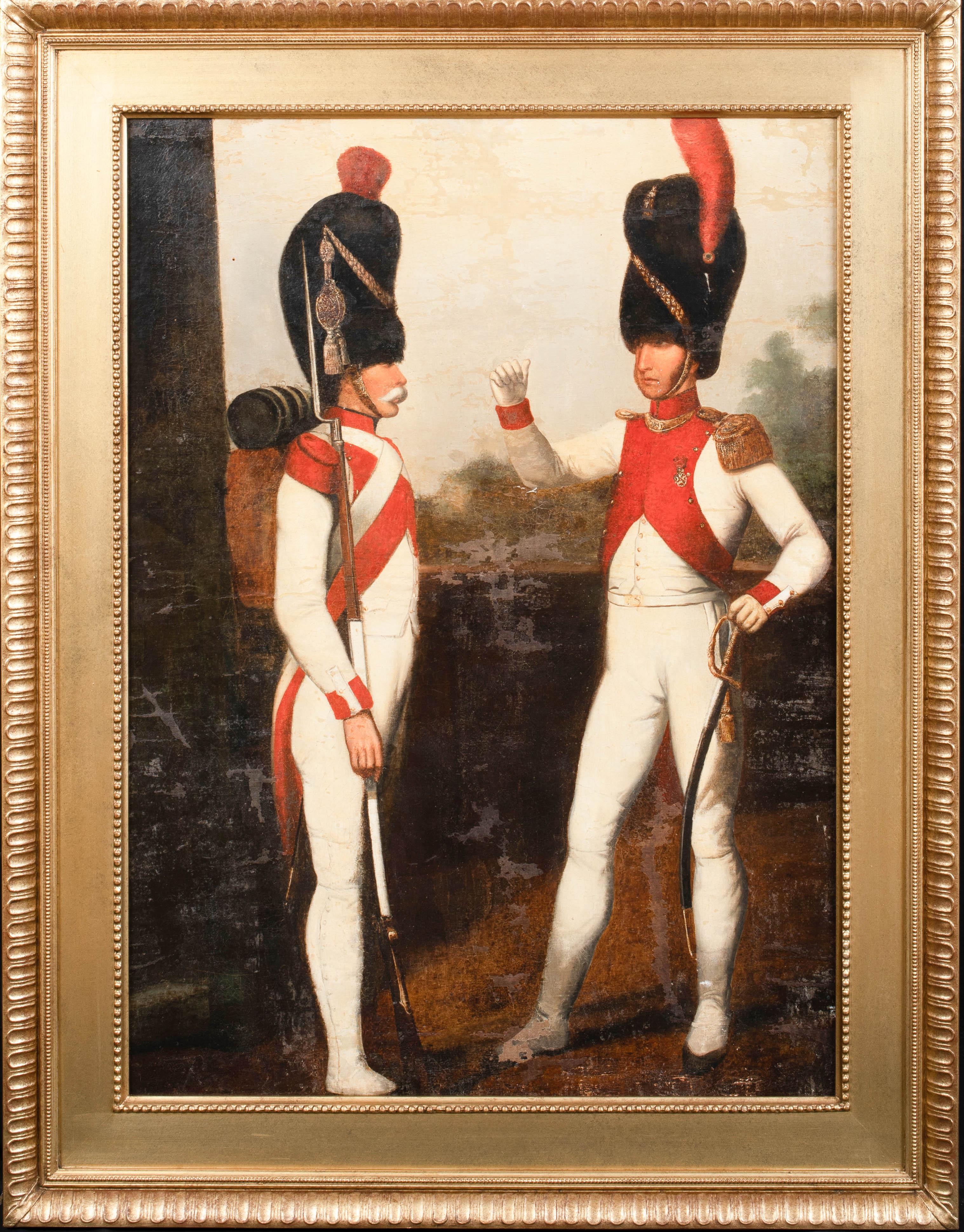 Unknown Portrait Painting - Portrait Of The 3rd Foot Grenadier Regiment, Napoleon's Imperial Guard
