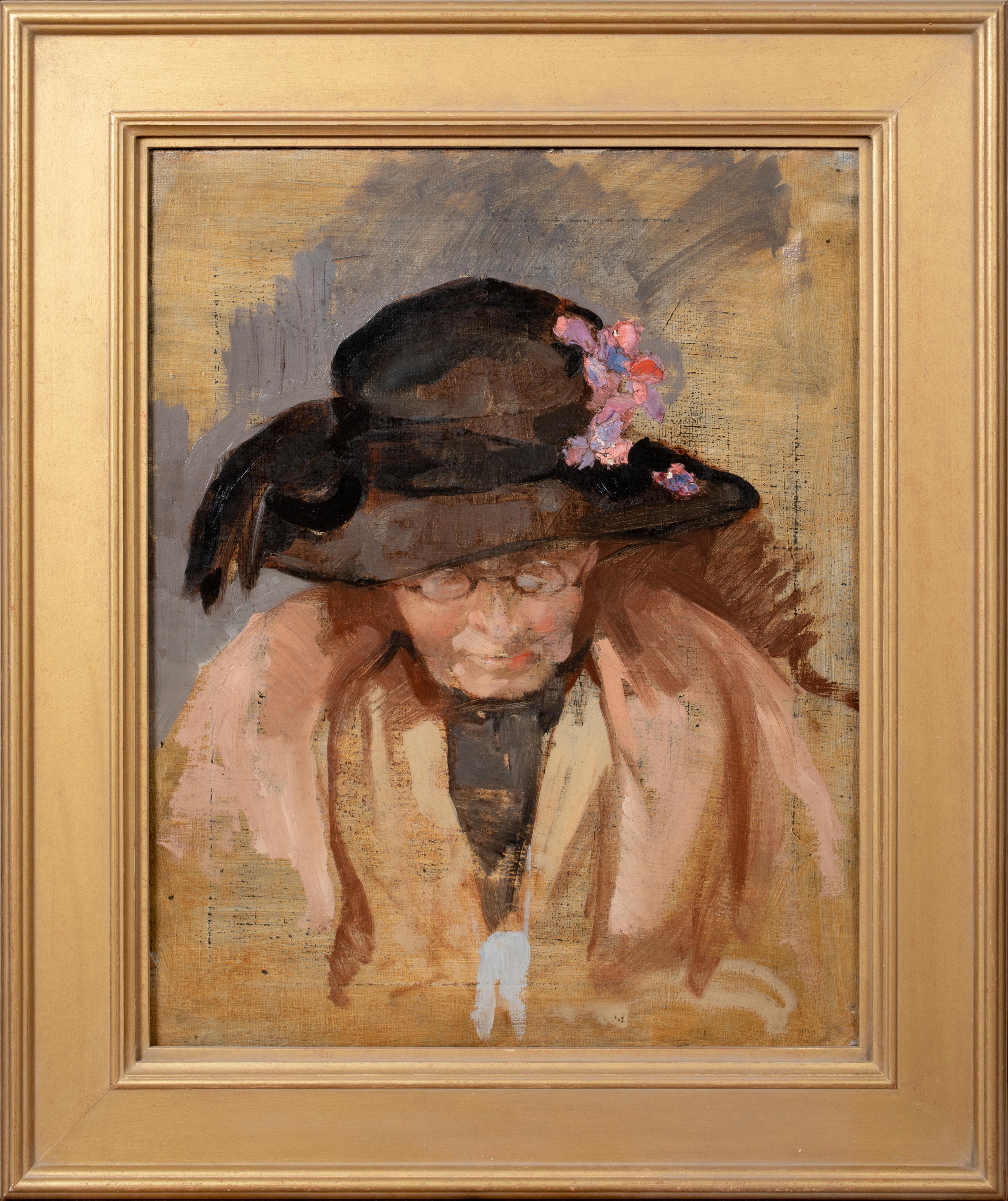 Unknown Portrait Painting - Portrait Of The Artists Mother, early 20th Century   by VIOLET EVELYN ARNOTT 