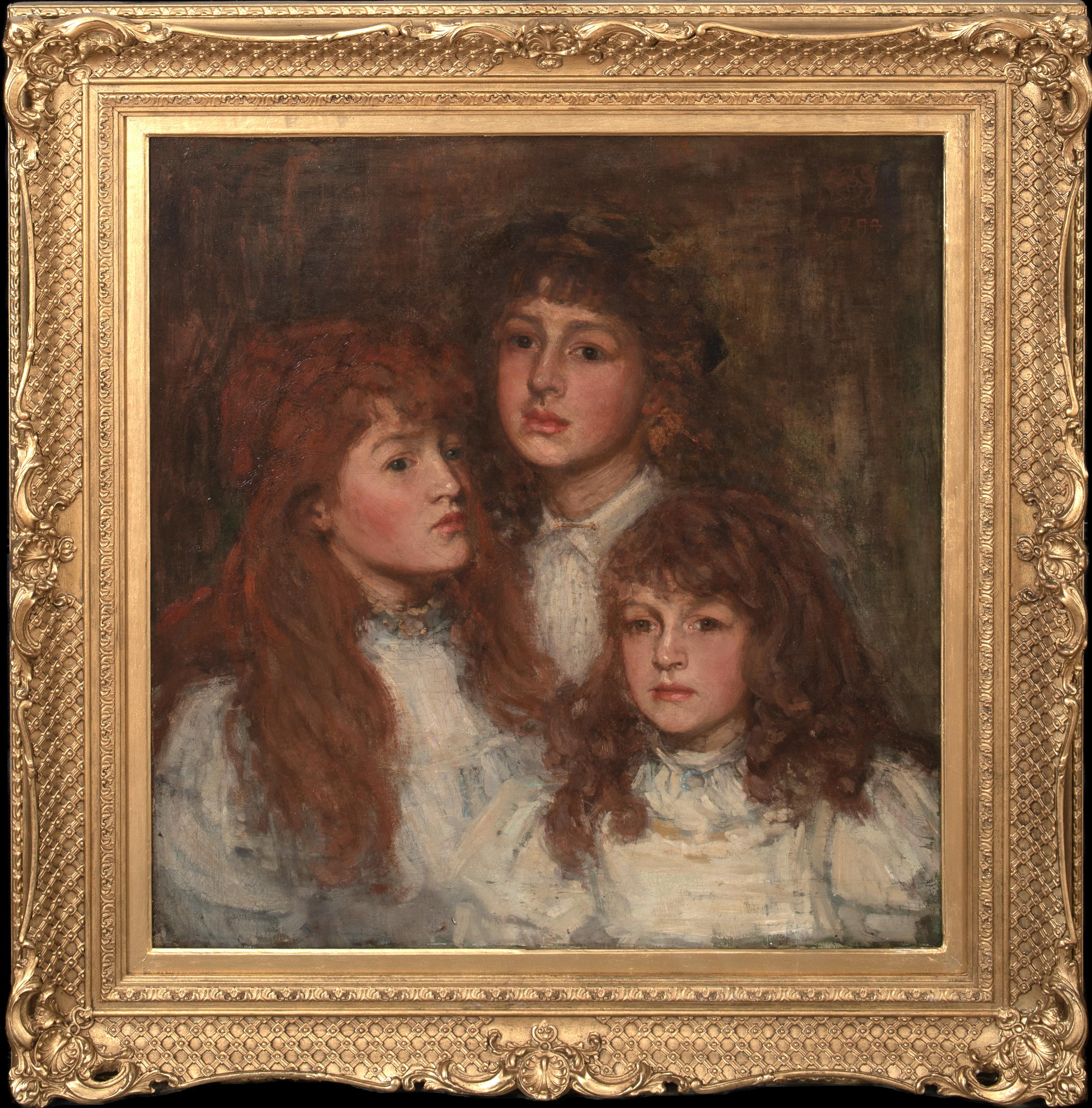 Unknown Portrait Painting - Portrait Of The Guinness Sisters, dated 1894
