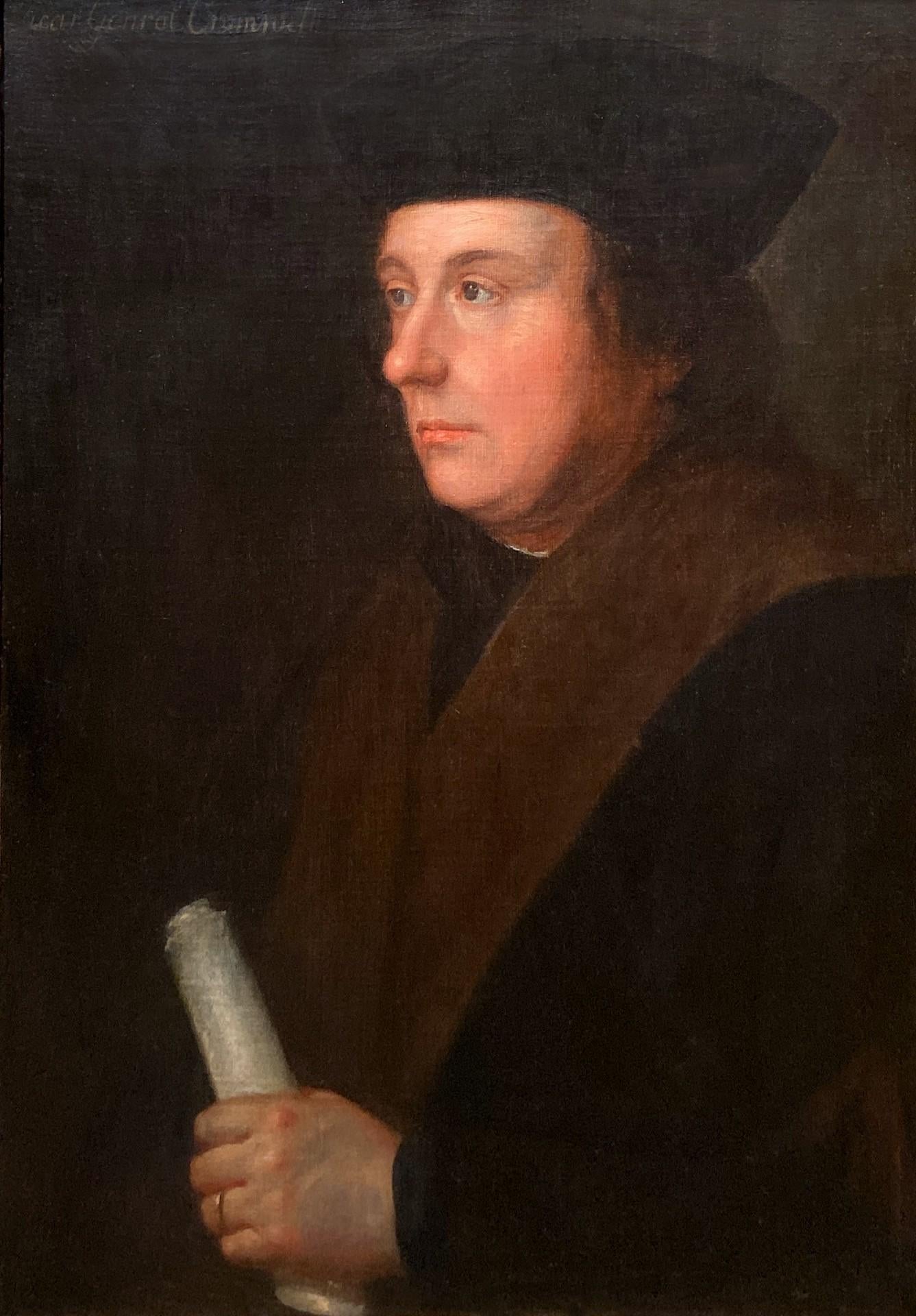 Unknown Portrait Painting - Portrait of Thomas Cromwell 1st Earl of Essex, English School 17th Century