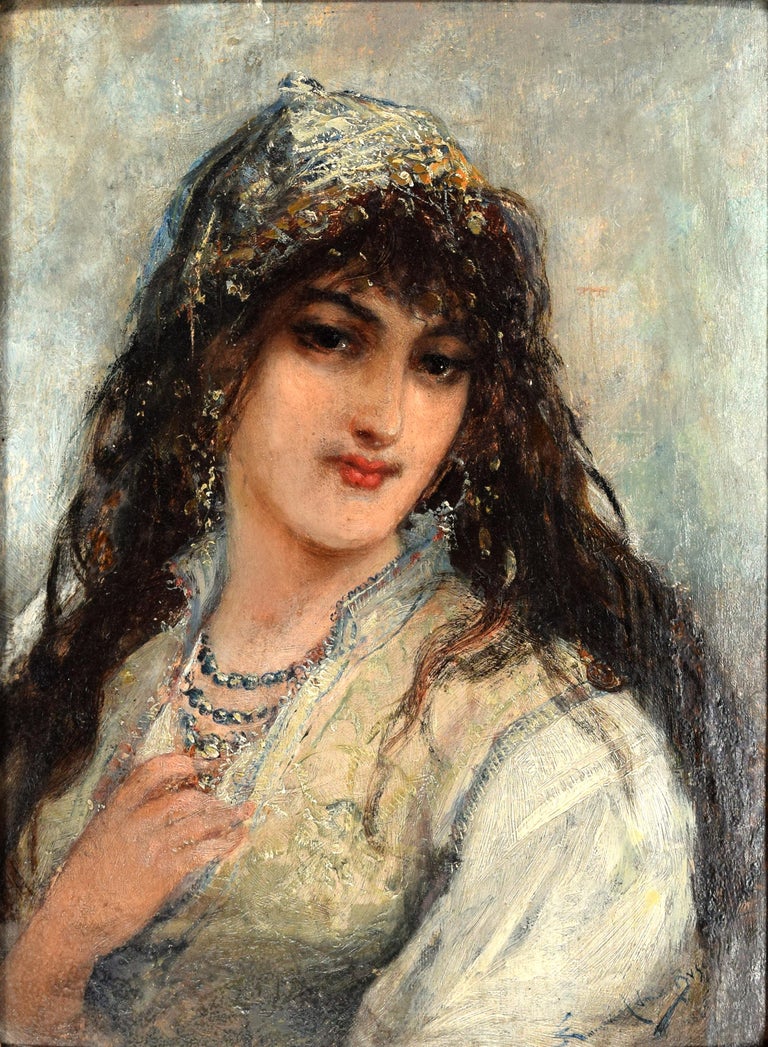 Unknown Portrait Of Oriental Woman By Joseph Emmanuel Van Den