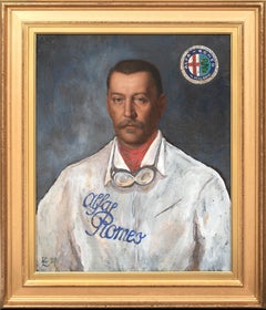 Porträt von Victor Rigal, Alfa Romeo Racing Team, datiert 1929  LAC mit Monogramm