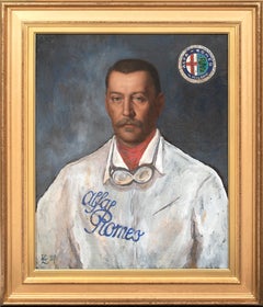 Portrait Of Victor Rigal, Alfa Romeo Racing Team, dated 1929  Monogrammed LAC