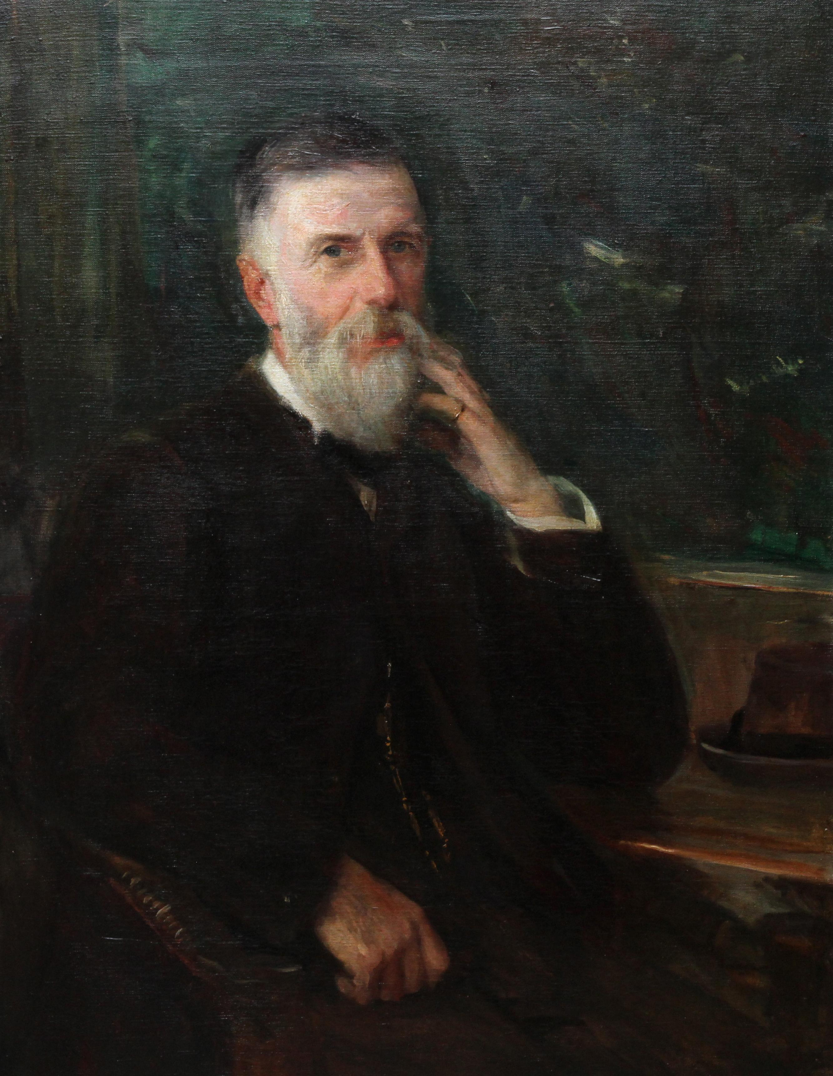 Portrait of William Broom - Scottish Edwardian art male portrait oil painting 6