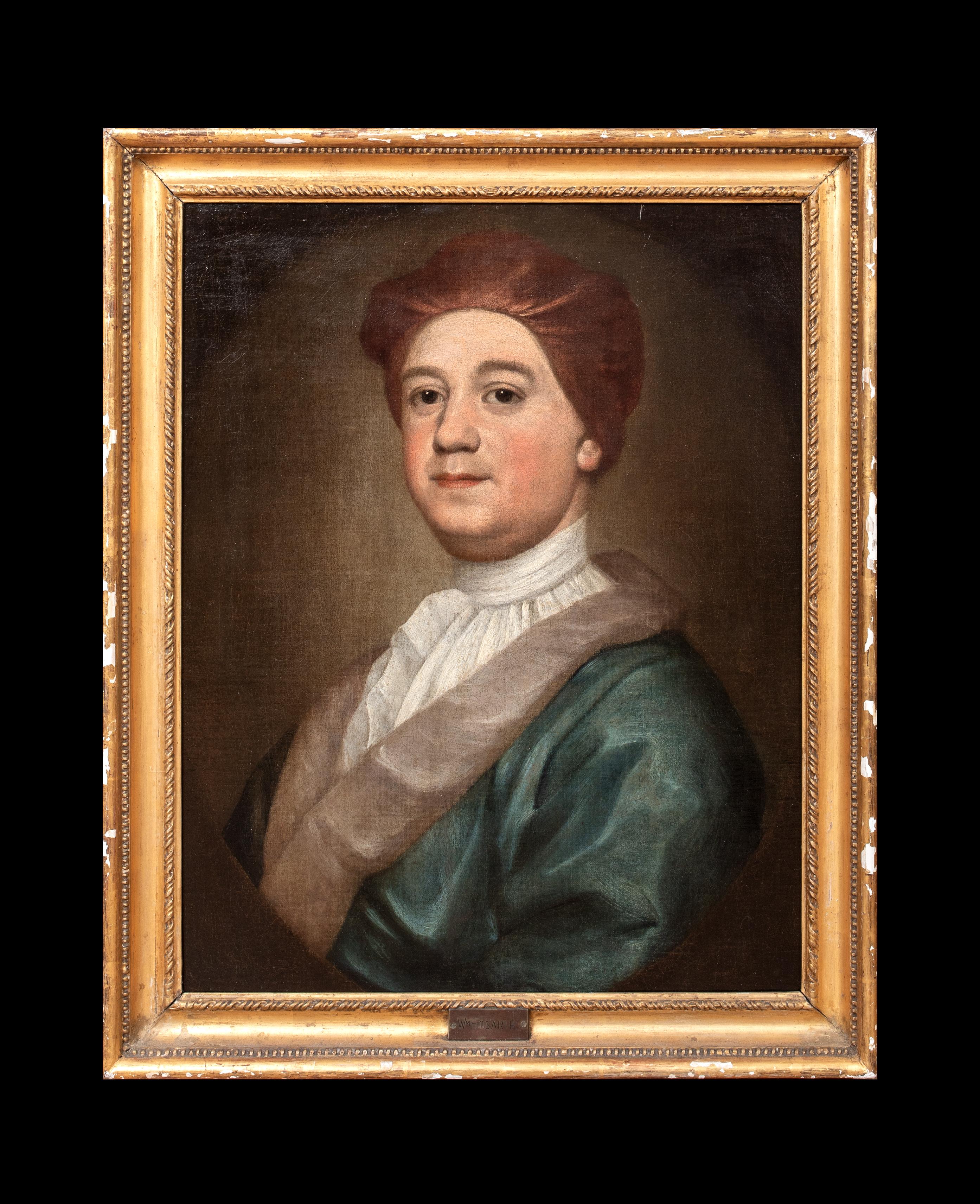 Portrait de William Hogarth (1697-1764) , 18e siècle  École anglaise - Painting de Unknown