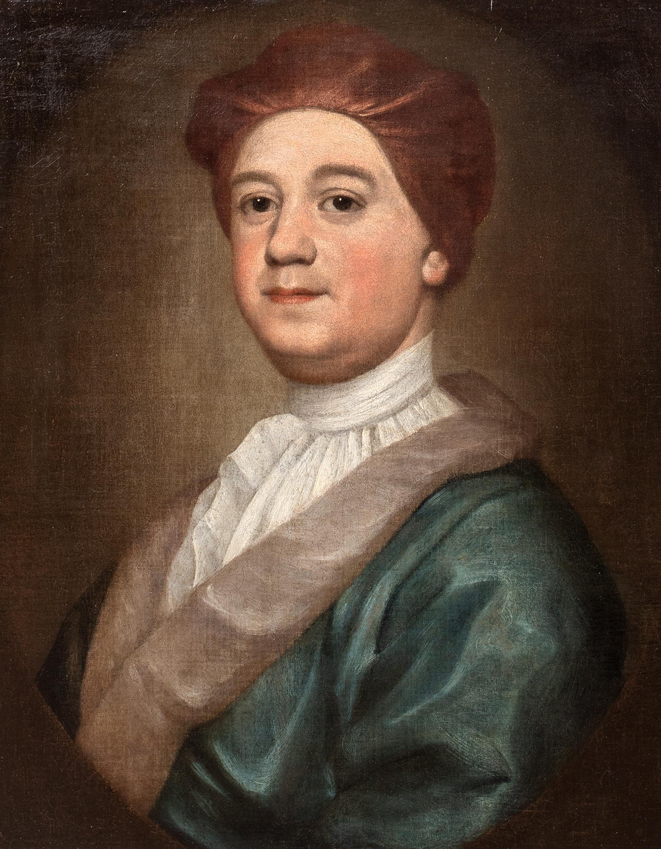 Portrait de William Hogarth (1697-1764) , 18e siècle  École anglaise - Noir Portrait Painting par Unknown