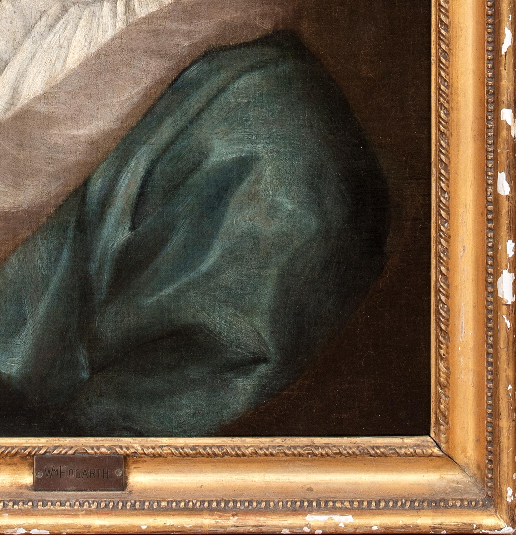 Portrait de William Hogarth (1697-1764) , 18e siècle

École anglaise, peut-être un Self-Portrait

Grand portrait du peintre et satiriste William Hogarth de l'école anglaise du XVIIIe siècle, huile sur toile. Portrait en buste de Hogarth dans un