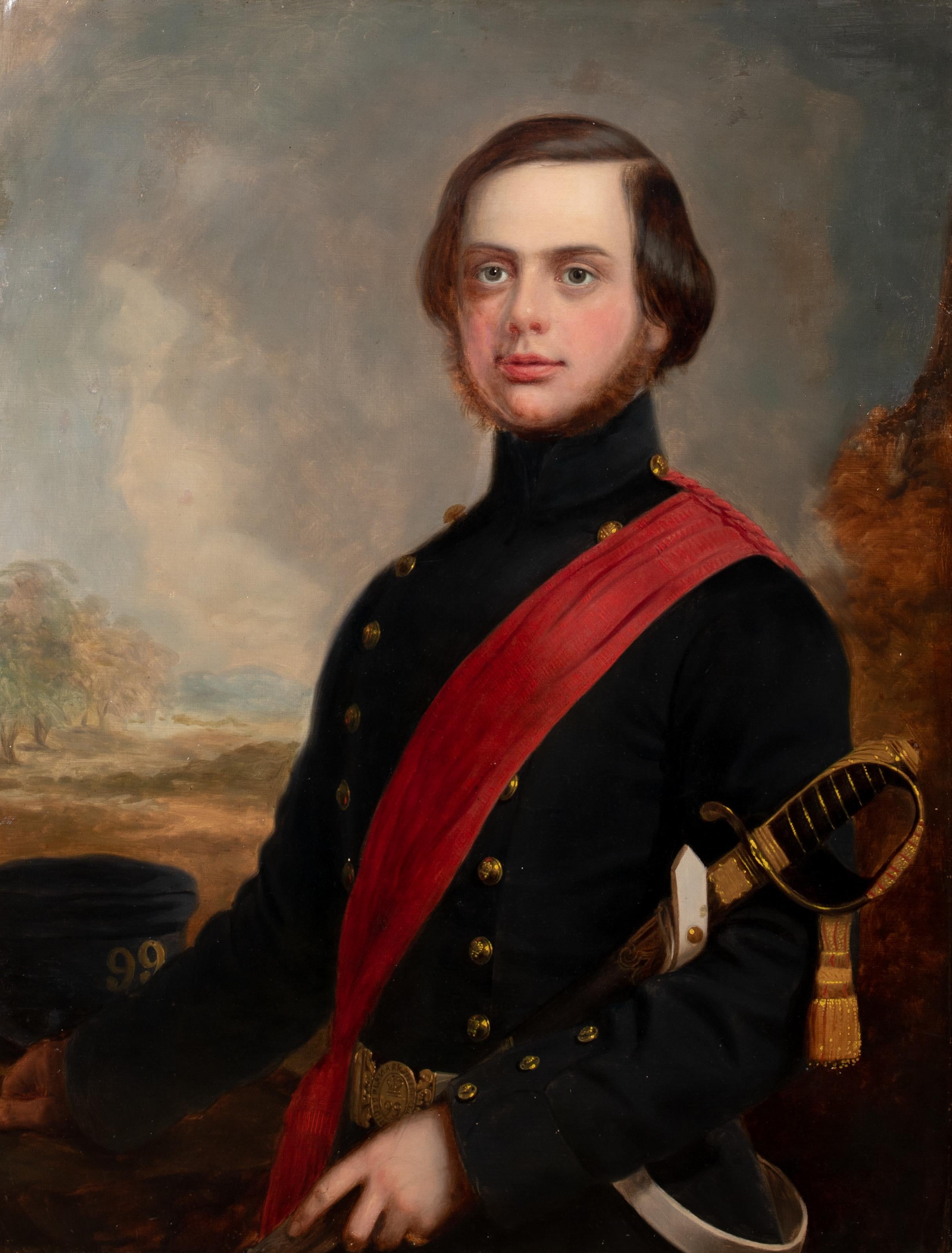 Portrait of William J Kempton, Officer 99th (Lanarkshire) Regiment Of The Foot, circa 1850

English School

Large 19th Century portrait of young officer William J Kempton of the 99th Lanarkshire Regiment Of the Foot, oil on canvas. Good quality and