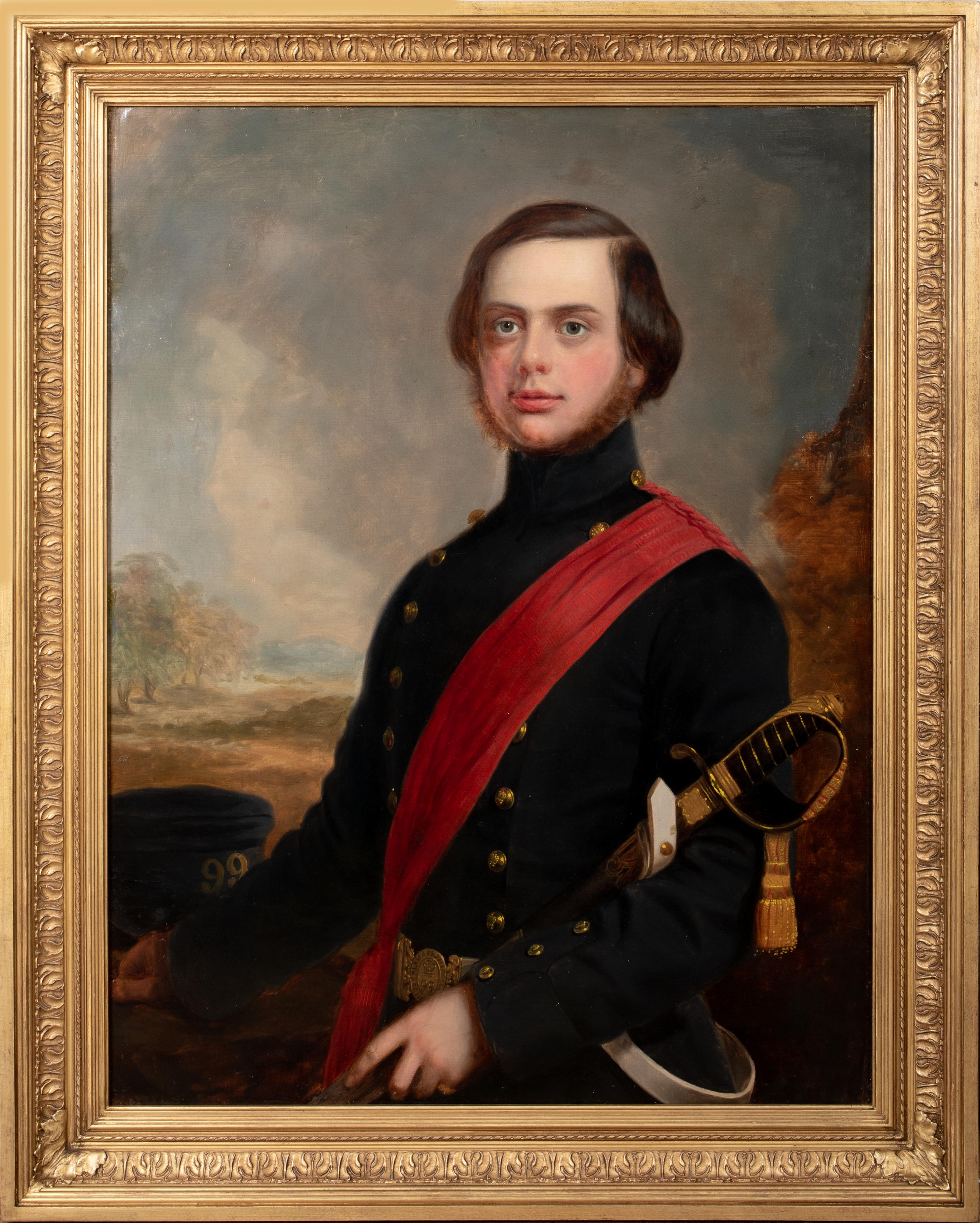 Unknown Portrait Painting - Portrait of William J Kempton Of The 99th Lanarkshire Regiment Of The Foot