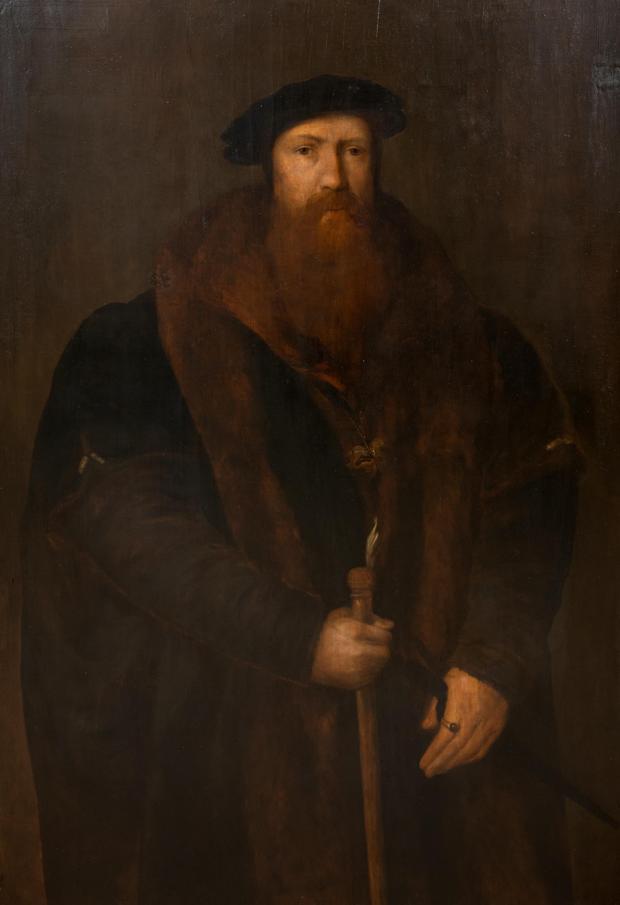 Retrato de Guillermo Paget (1505-1563), I Barón Paget de Beaudesert Enrique VIII - Portrait Painting Negro de Unknown