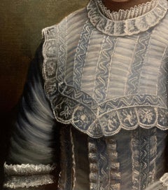 Portrait of Young Girl in Blue Dress