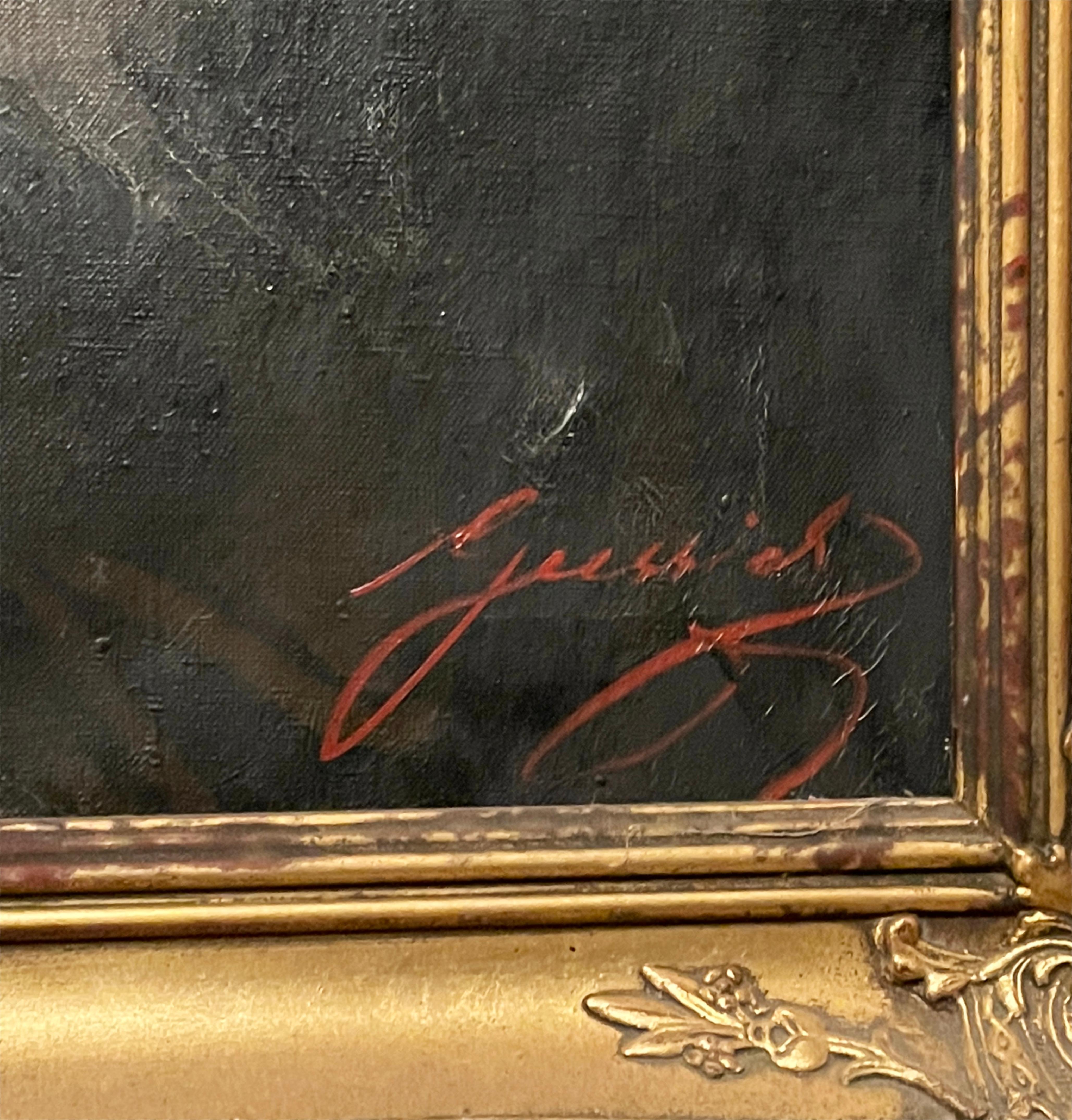 Portrait Ölgemälde nach Rembrandt – Painting von Unknown