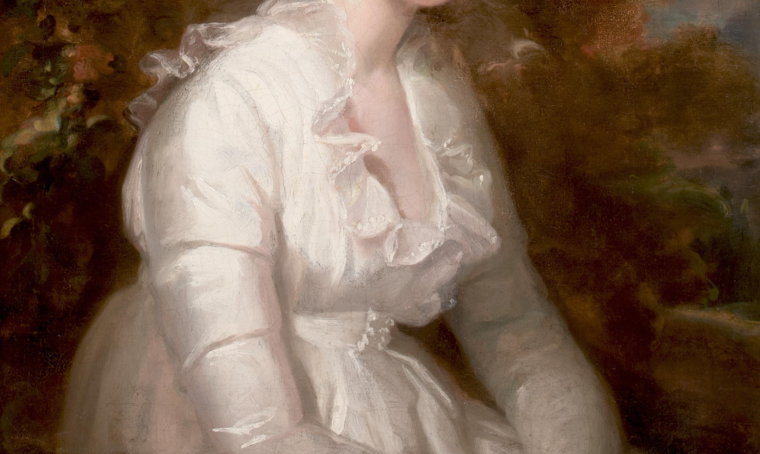 Portrait de Mme Emma Burward, 19e siècle  par Sir JOHN HOPPNER (1758-1810) en vente 6
