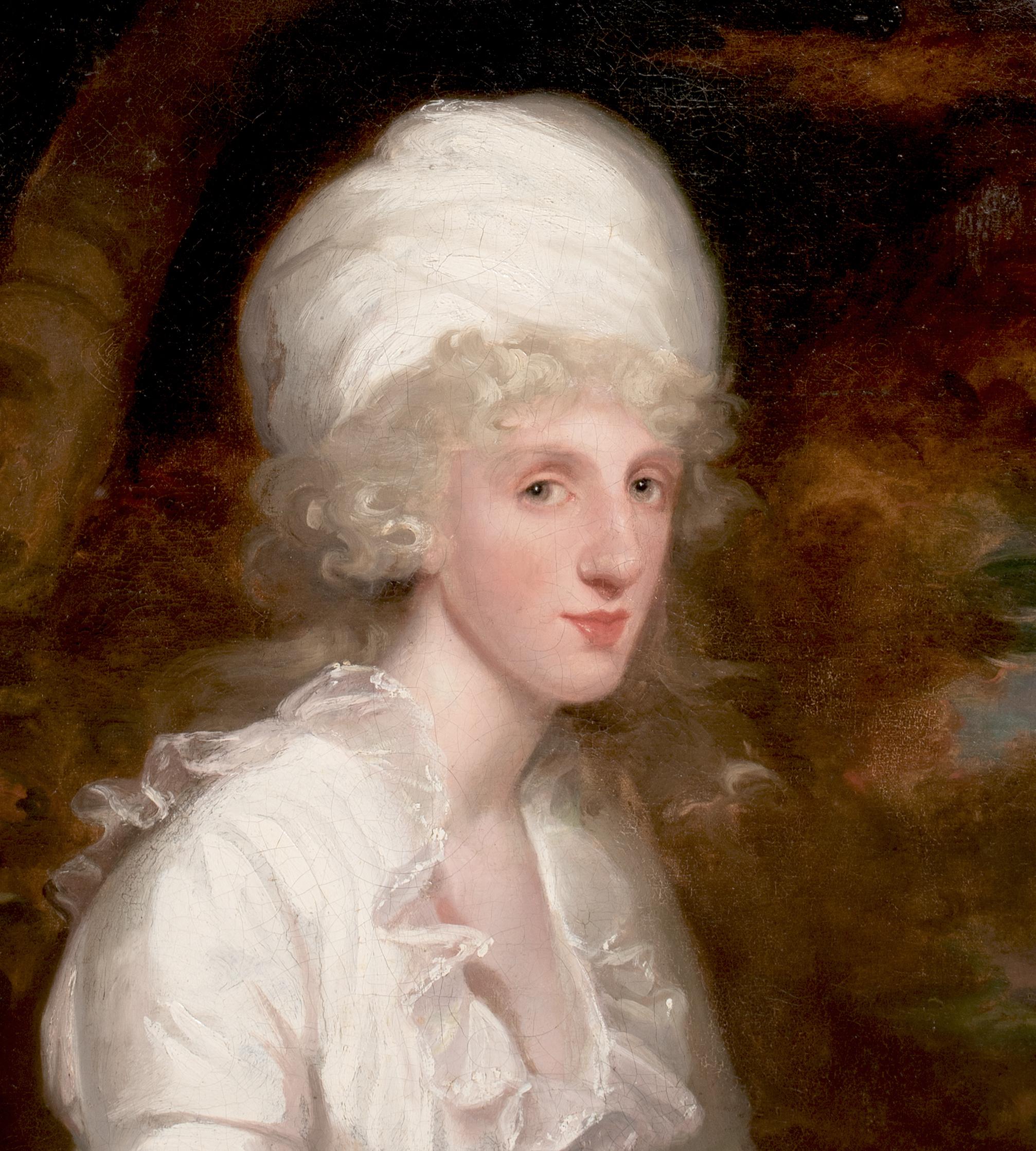 Portrait de Mme Emma Burward, 19e siècle  par Sir JOHN HOPPNER (1758-1810) en vente 1