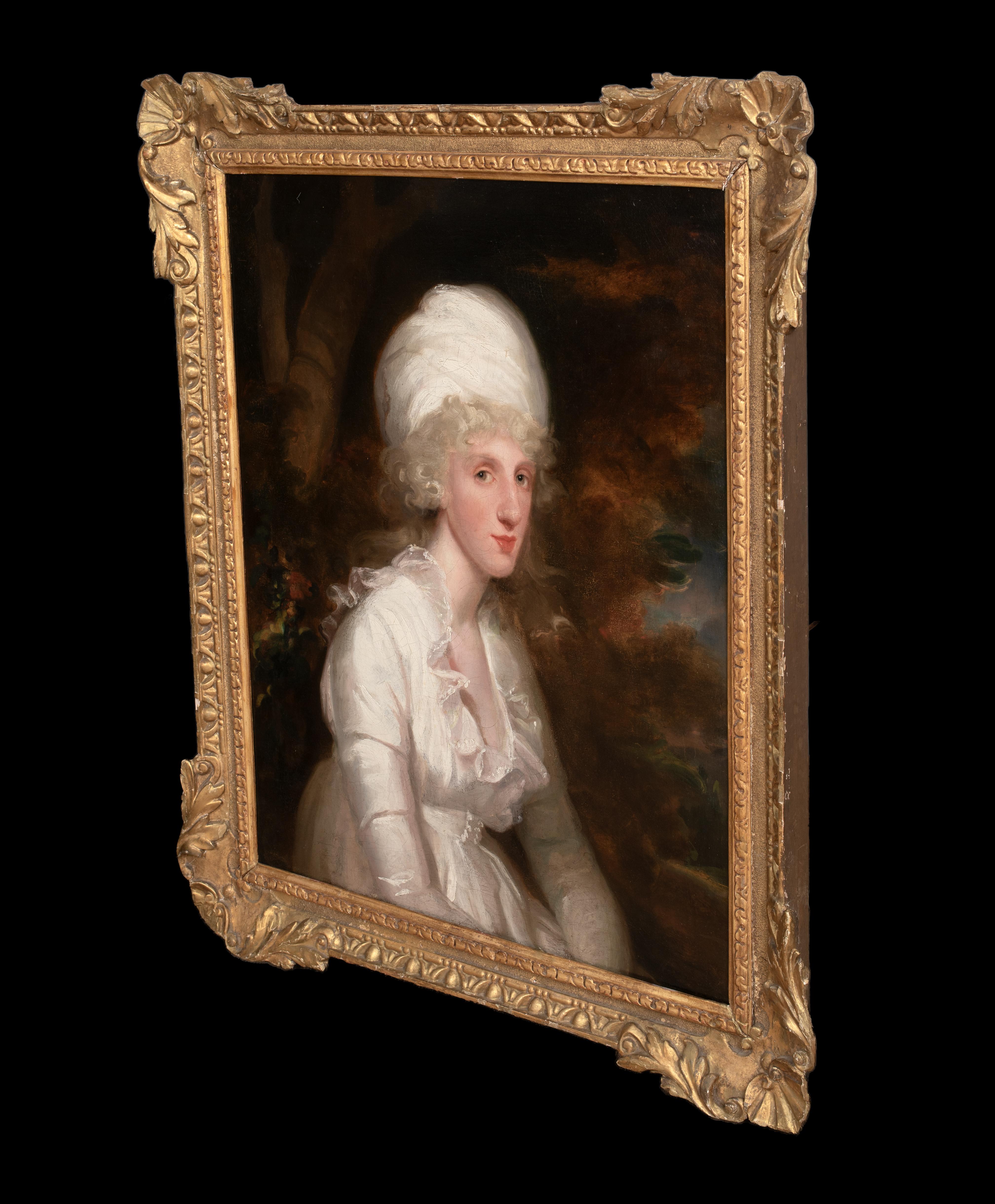 Portrait de Mme Emma Burward, 19e siècle  par Sir JOHN HOPPNER (1758-1810) en vente 4