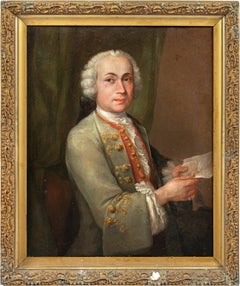 Portrait painter (Italian school) - 18th century figure painting - Gentleman