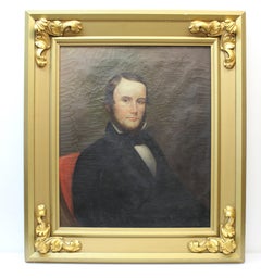 Antique Portrait Painting of a Young Man with Beard