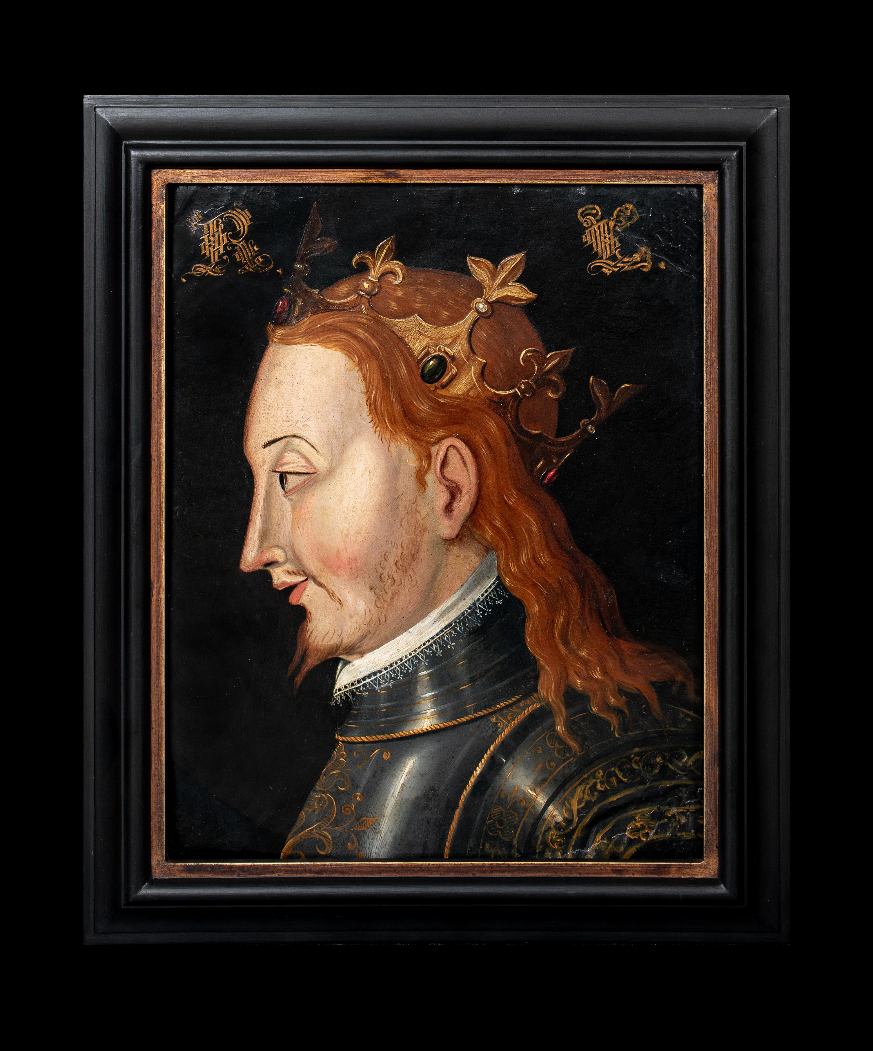 Ritratto di Riccardo I re d'Inghilterra Richard Cœur de Lion (1157-1199) XVI secolo - Painting di Unknown