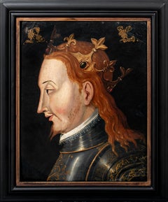 Antique Portrait Richard I King Of England Richard Cœur de Lion (1157-1199) 16th Century