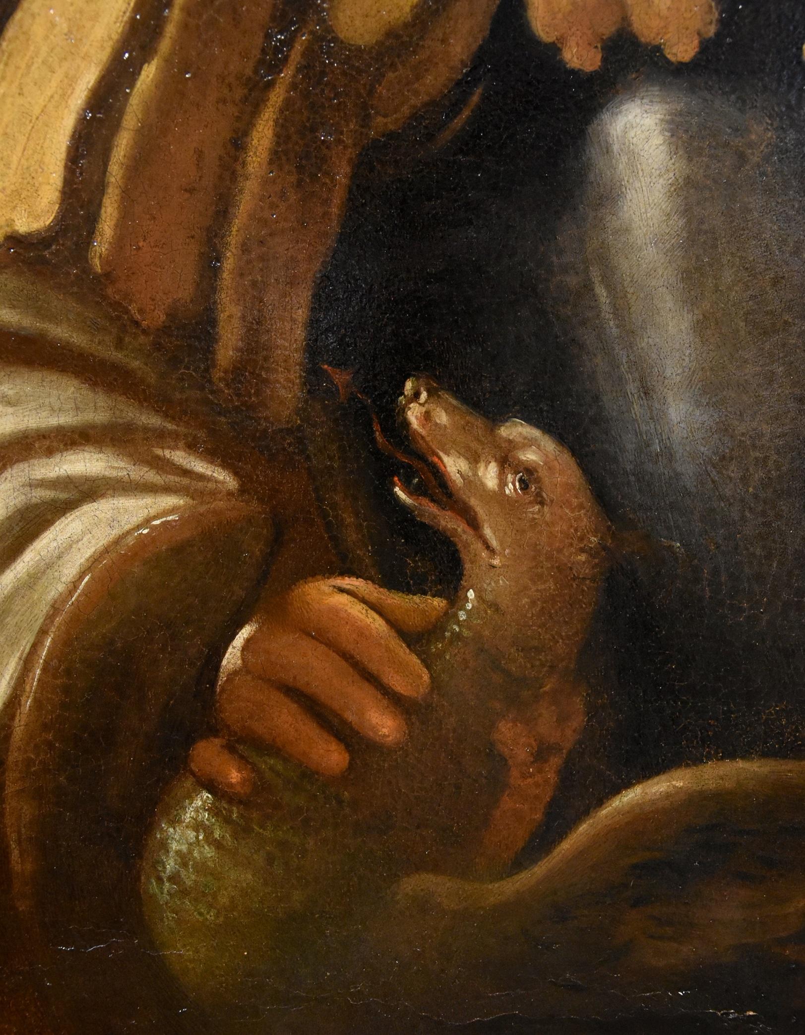 Portrait Saint George Paint Oil on canvas Old master 17th CEntury Italian Art 7