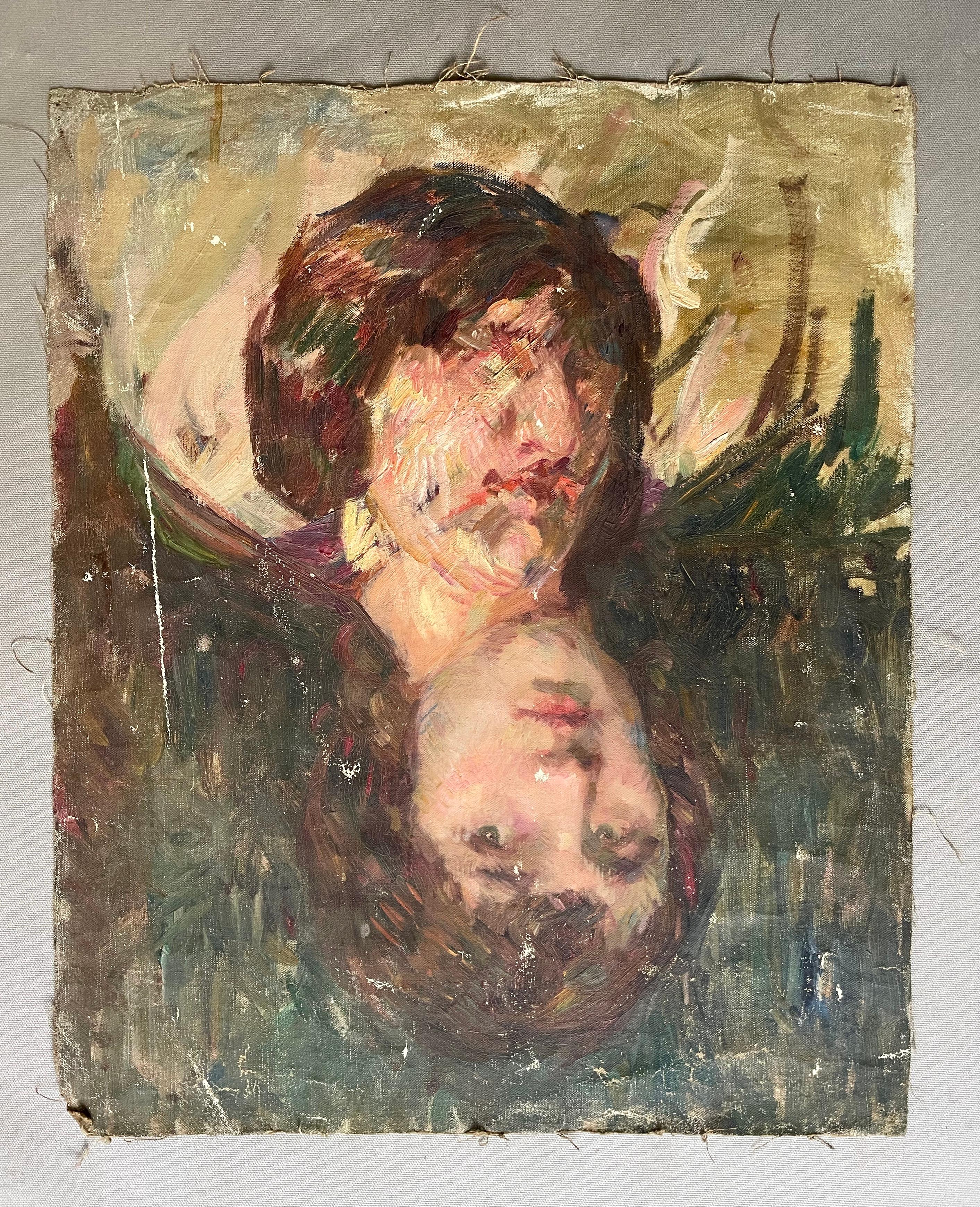 Ritratti riflessi, Scuola Impressionista - Portrait Painting Marrone di Unknown