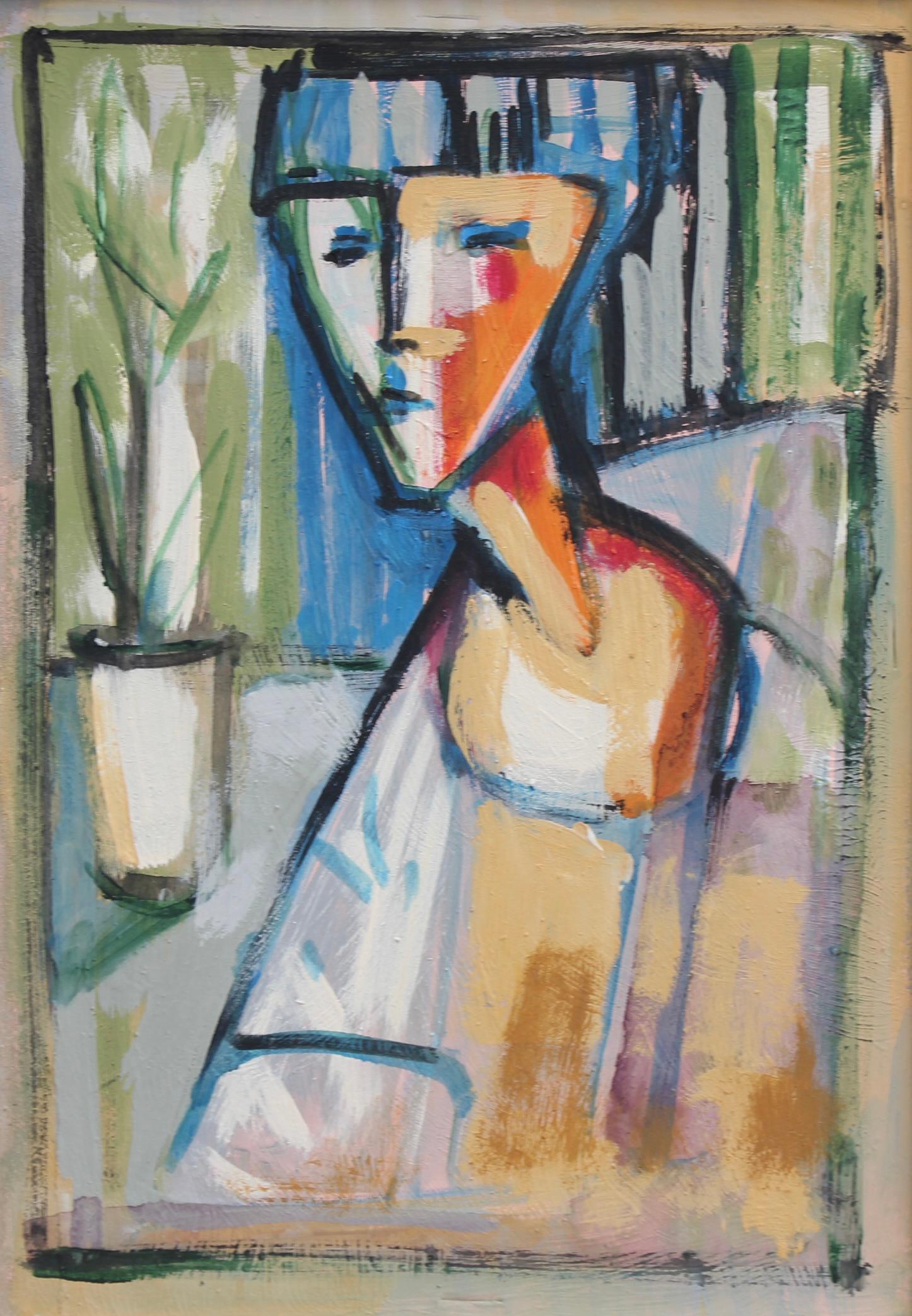 Portraits of Timeless Expressions No. 1 Florentine School (circa 1980s-90s) - Painting by Unknown