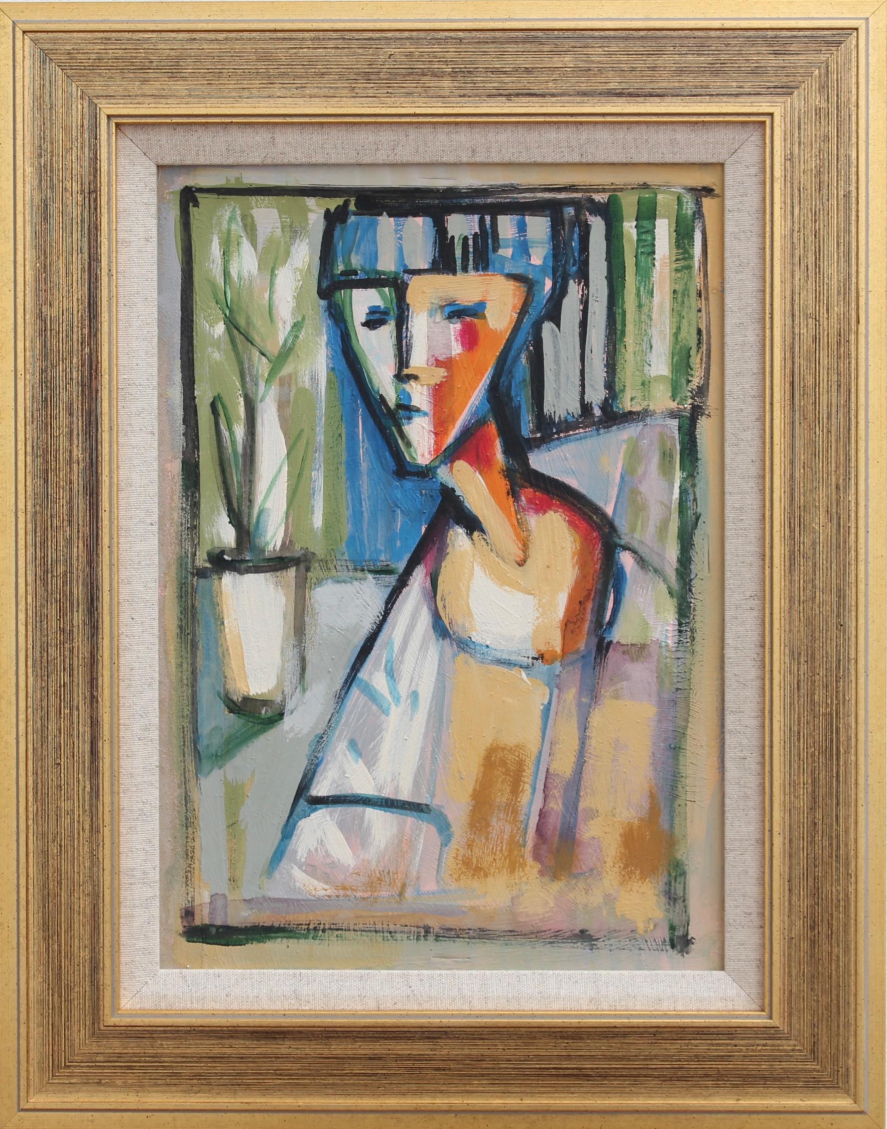 Unknown Abstract Painting - Portraits of Timeless Expressions No. 1 Florentine School (circa 1980s-90s)