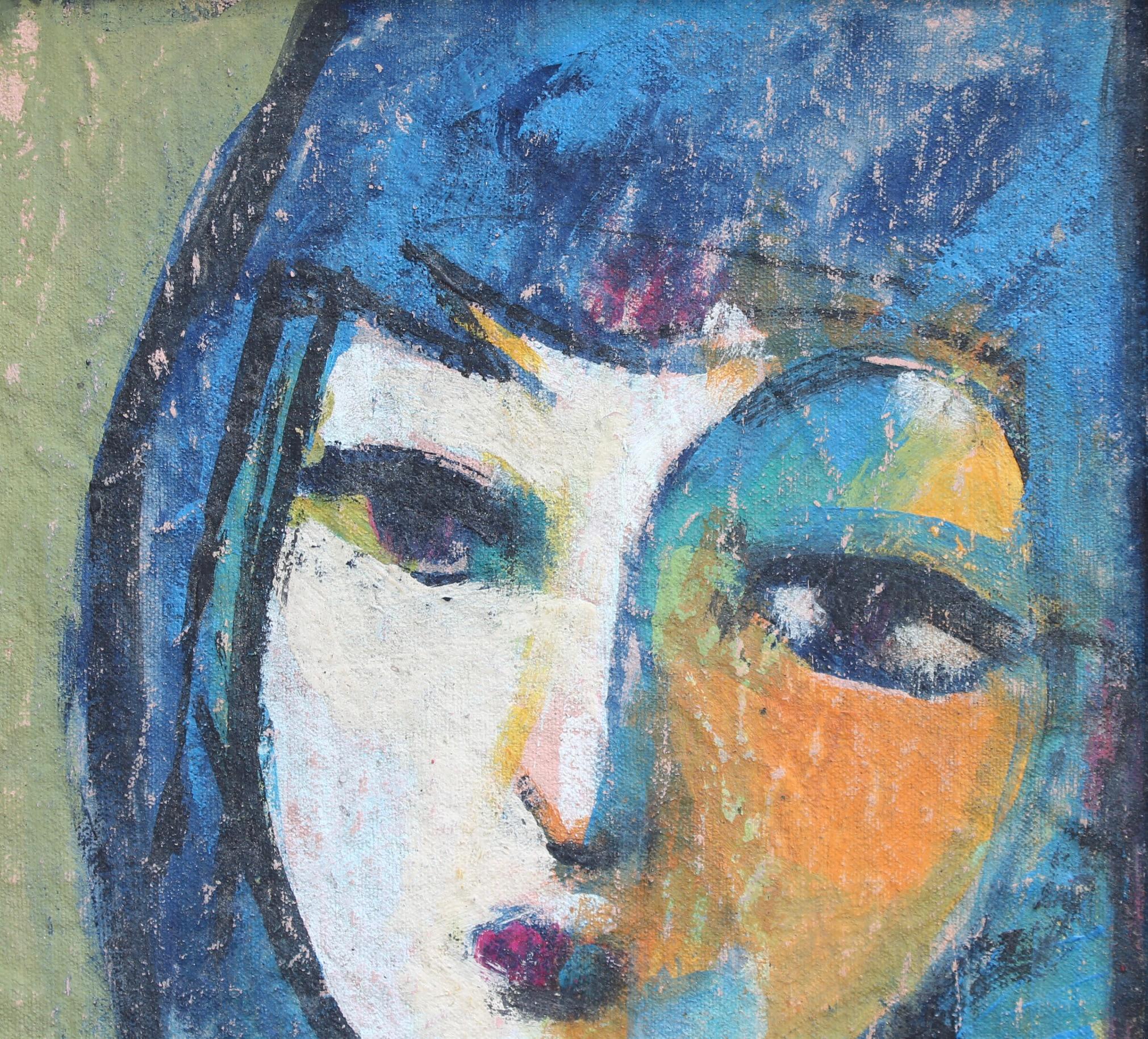 'Portraits of Timeless Expressions No. 10', oil on canvas mounted on board, Florentine School (circa 1980s-90s). This gallery has acquired a number of paintings through an intermediary of an ageing art professor from the Istituto di Arte di Porta