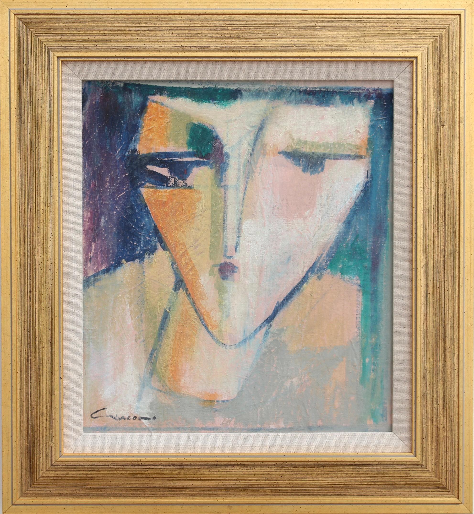 Portrait Painting de Unknown - "Retratos de expresiones intemporales nº 11" Escuela Florentina (circa 1980s-90s)