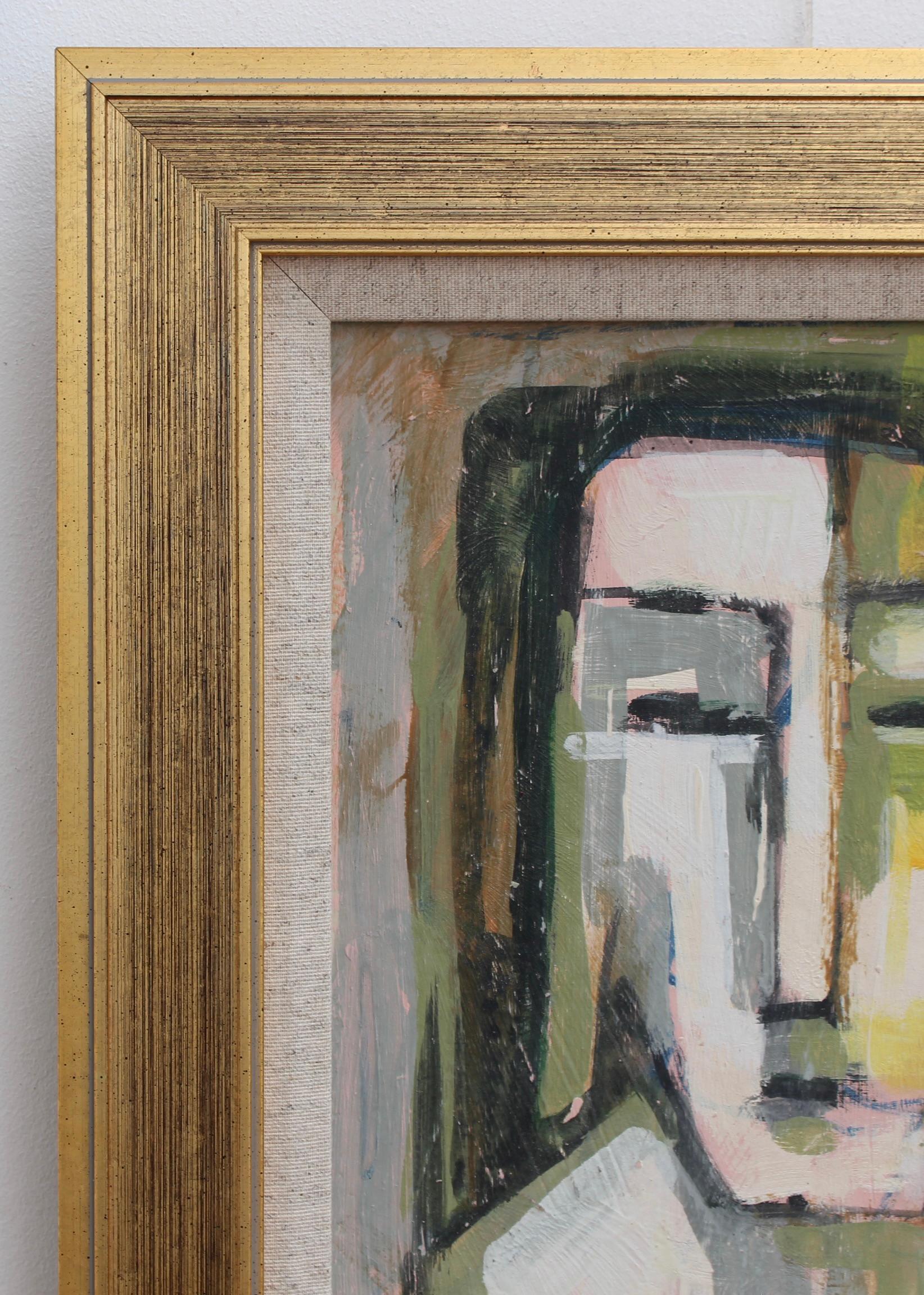 'Portraits of Timeless Expressions No. 3', oil on board, by Italian School (circa 1980s-90s). This gallery has acquired a number of paintings through an intermediary of an ageing art professor from the Istituto di Arte di Porta Romana, Florence,