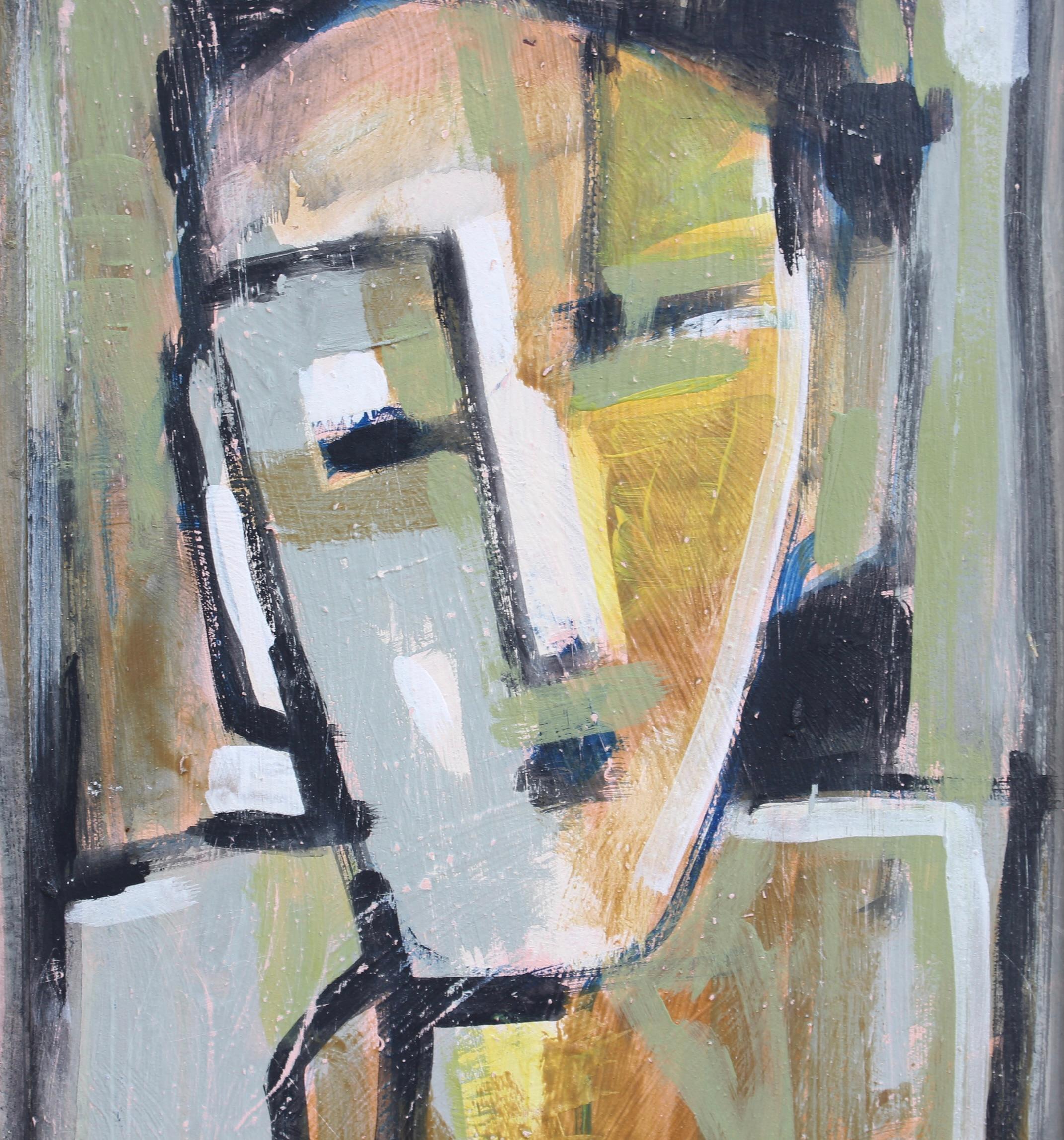 'Portraits of Timeless Expressions No. 5, oil on board, by Florentine School (circa 1980s-90s). This gallery has acquired a number of paintings through an intermediary of an ageing art professor from the Istituto di Arte di Porta Romana, Florence,