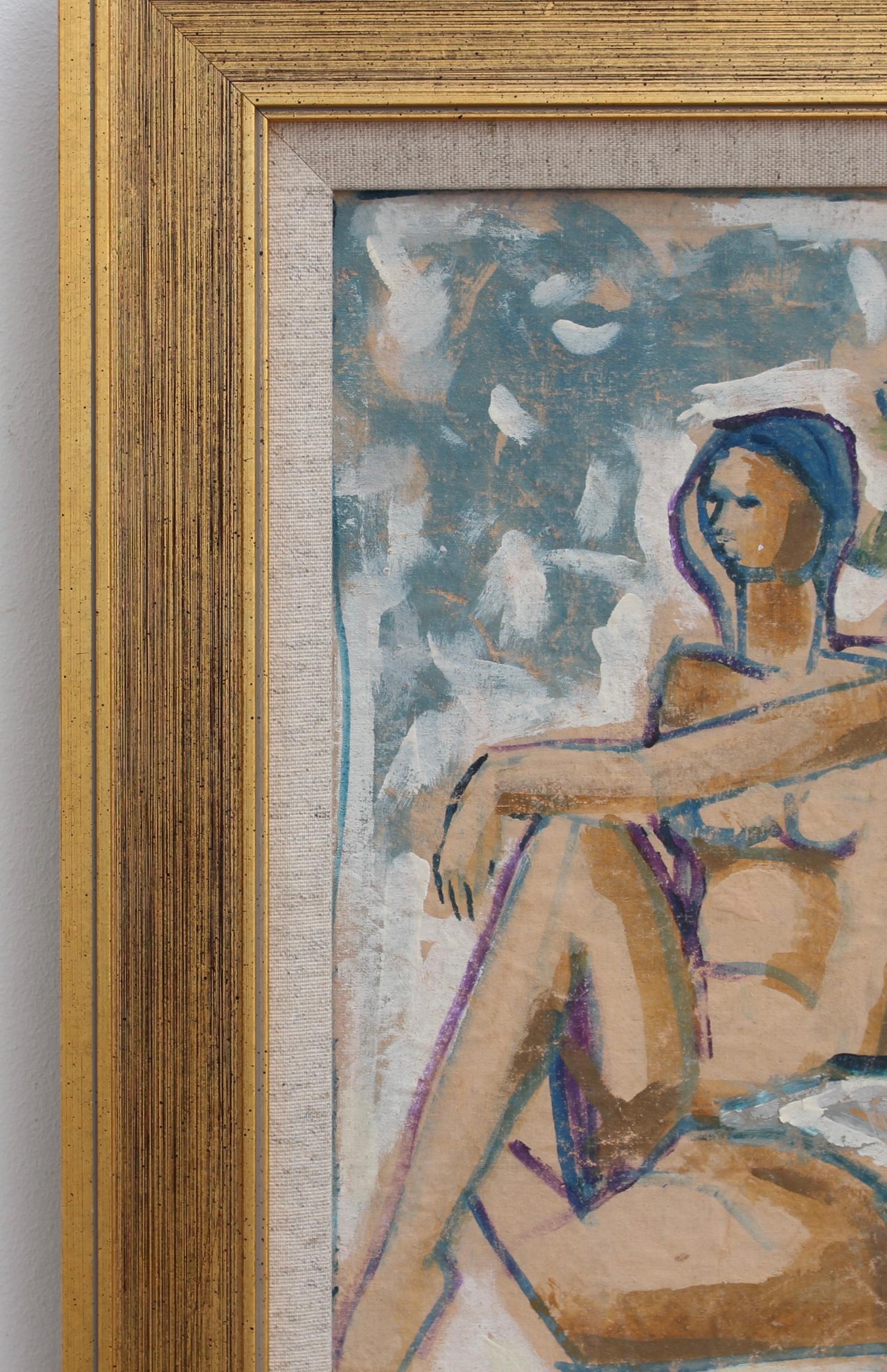 Portraits of Timeless Expressions No. 9 Florentine School (circa 1980s-90s) - Modern Painting by Unknown