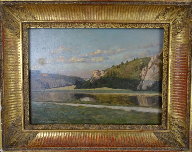 Unknown Landscape Painting - Post-Impressionism Landscape French School Late 19th Century Oil on Canvas