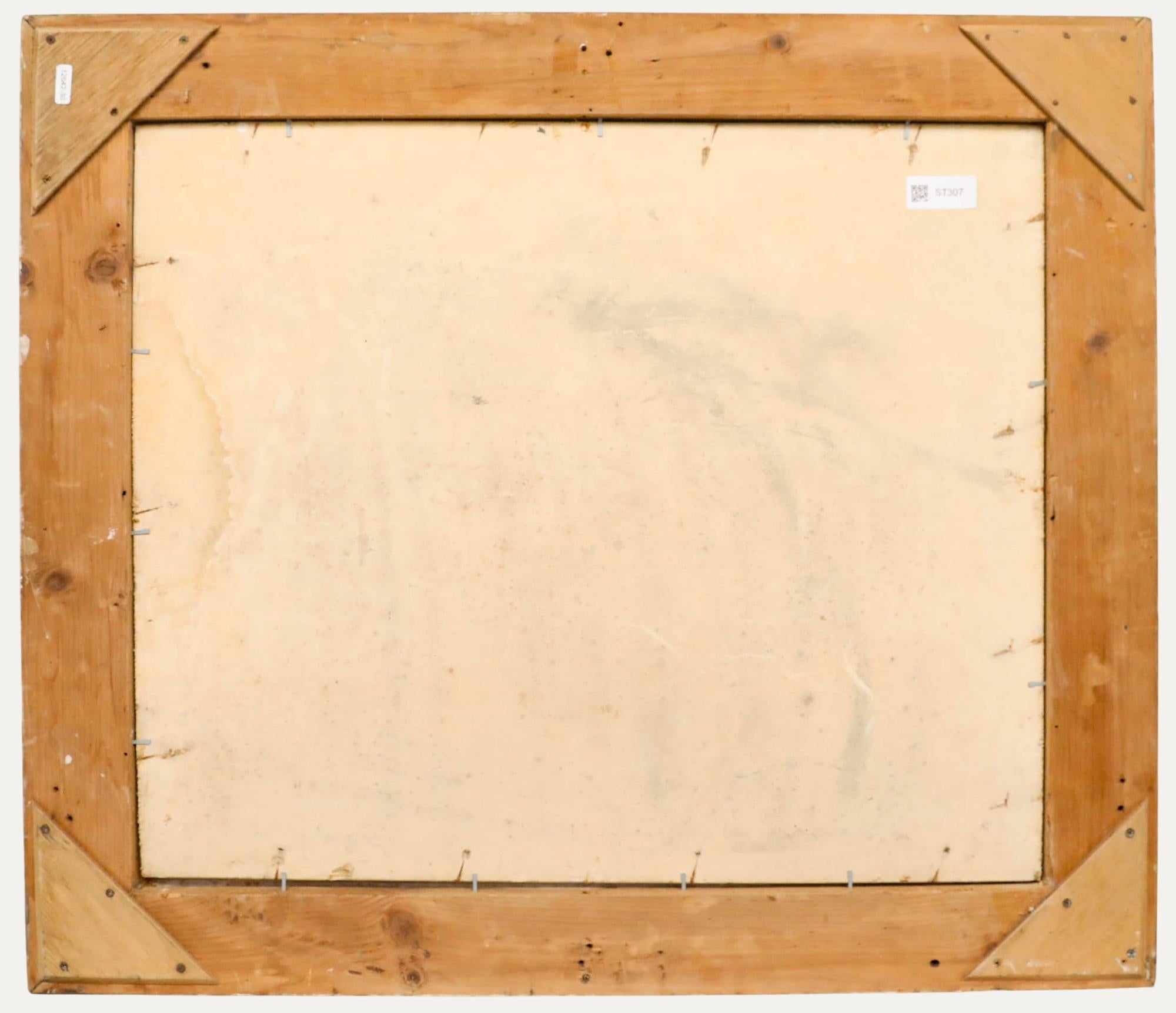 Postimpressionistisches Öl des frühen 20. Jahrhunderts - Wechselnde Jahreszeiten (Beige), Landscape Painting, von Unknown